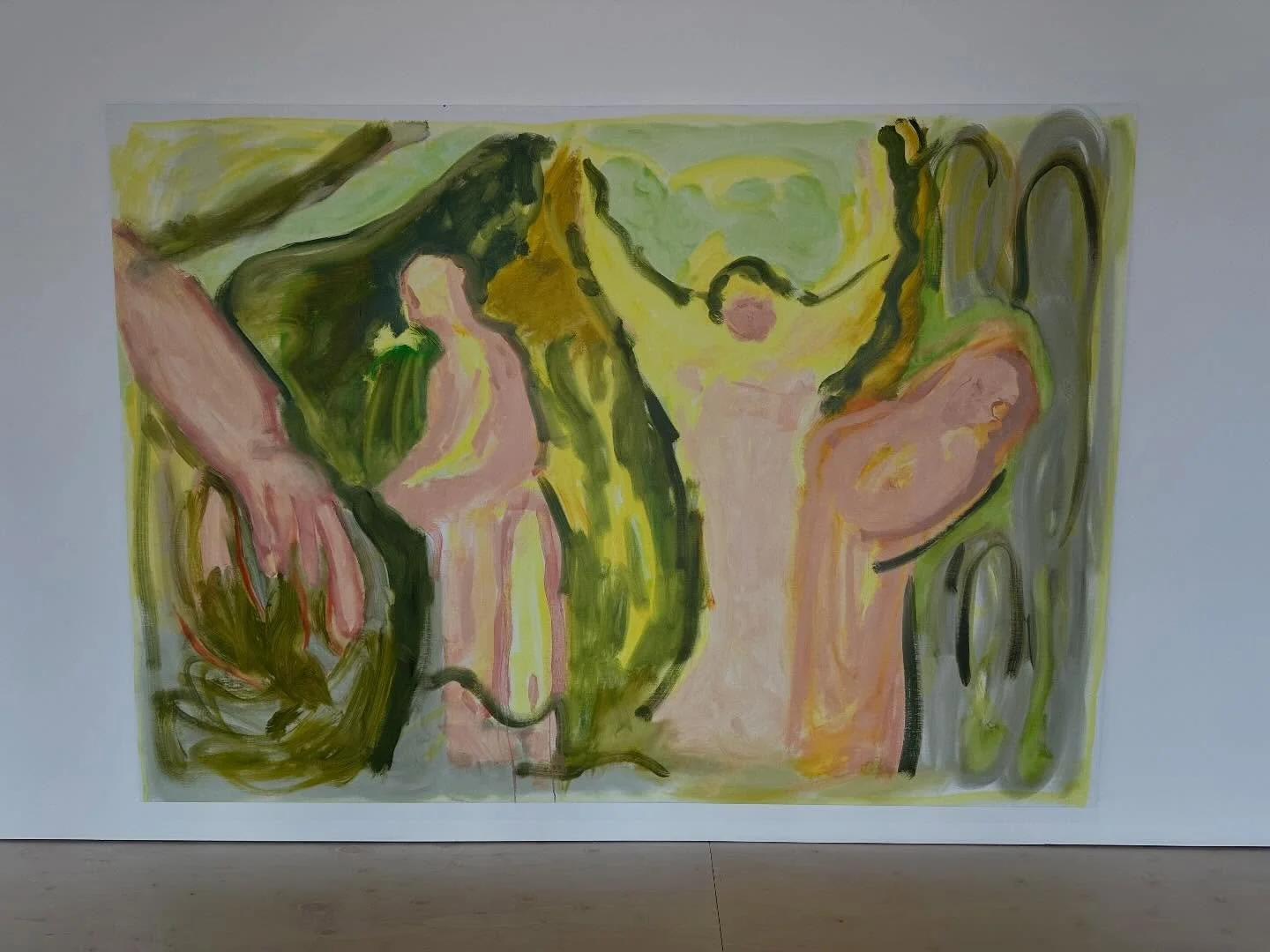 Forest Mystery (Gvila) / 2024 / oil on canvas / 148 &times; 210 cm as installed in the gallery. 

The show is in its last week! Today / Thurs open 12-14 !
Thursday and Friday 18-20 

#opening #thehumancondition #kunst #art #contemporaryartwork