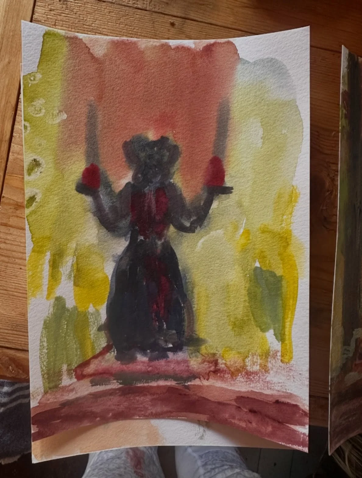 Today a watercolor for peace and strength :Thinking of everyone who lost sisters,brothers, children, colleagues at the terrorist attack in Norway 15. years ago today / July 22nd 2011 killing 77 people

#wewontforget #norway