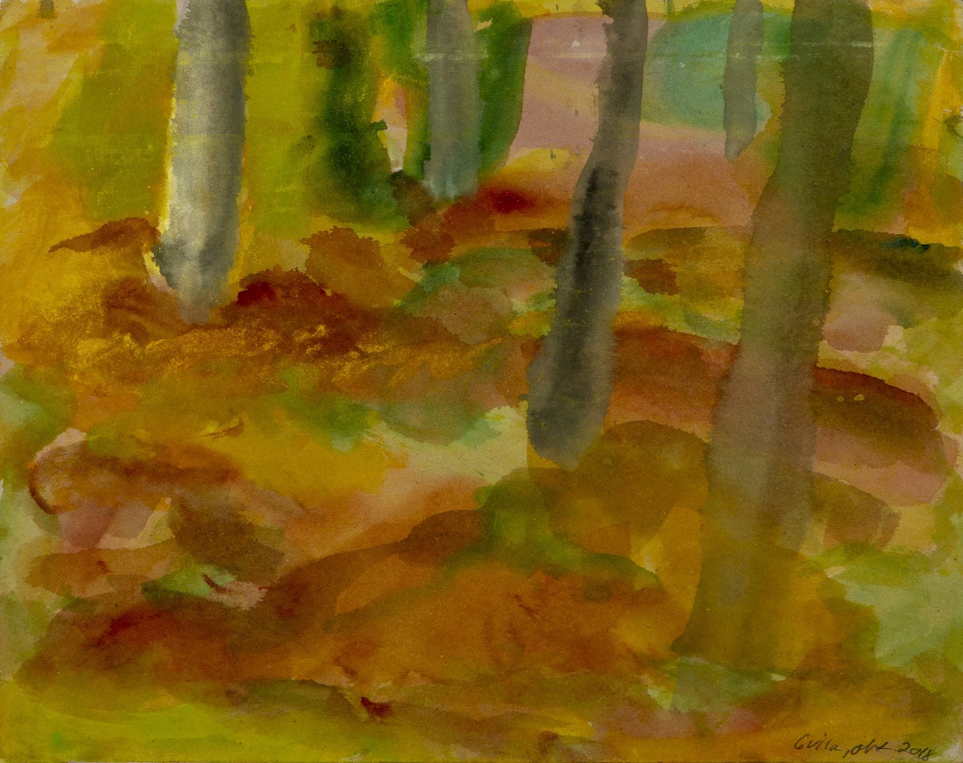 Painting: watercolour : Autumn,Gvila Version II