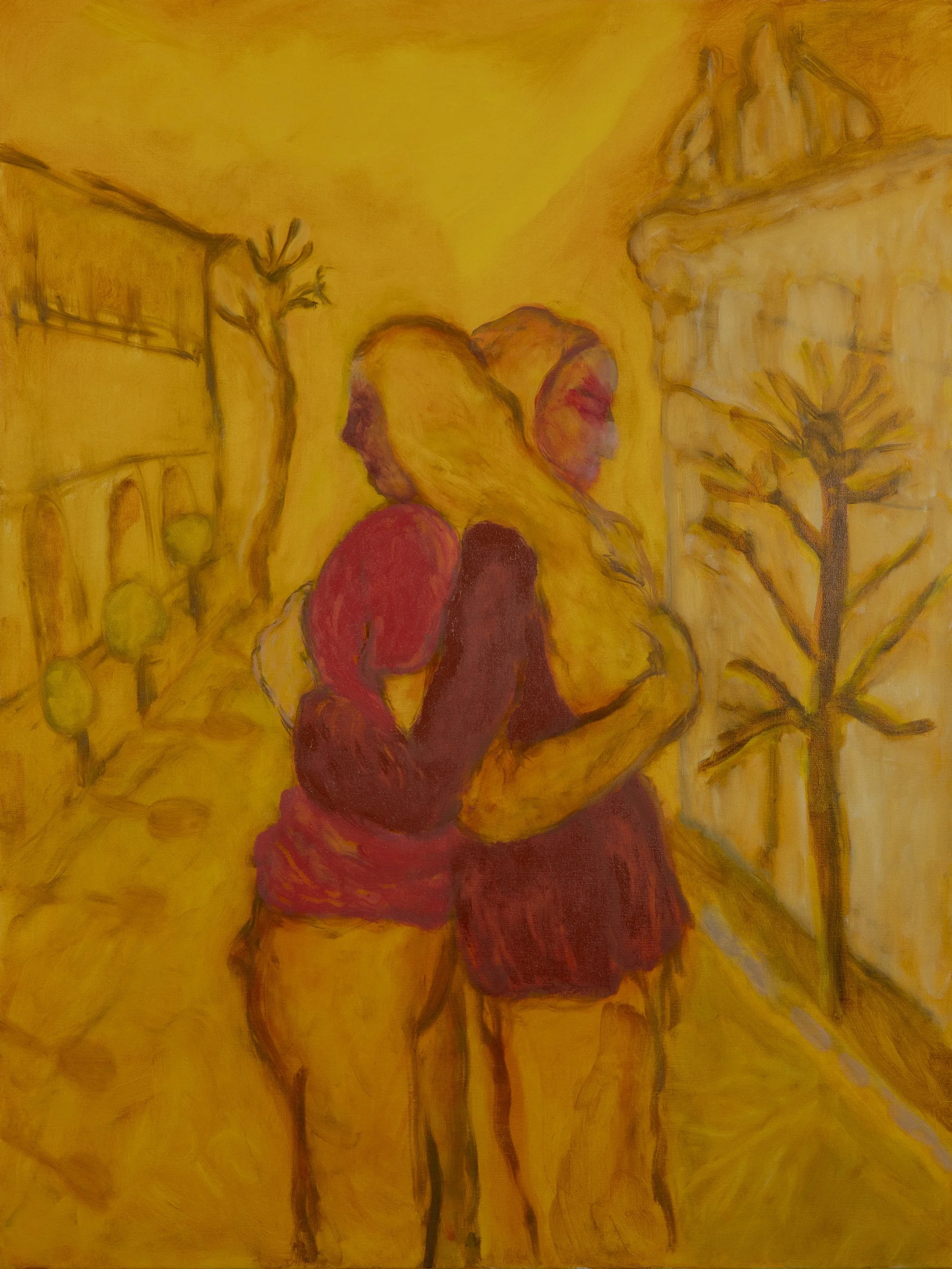 Painting:Pandemi Series#3 no-hugging