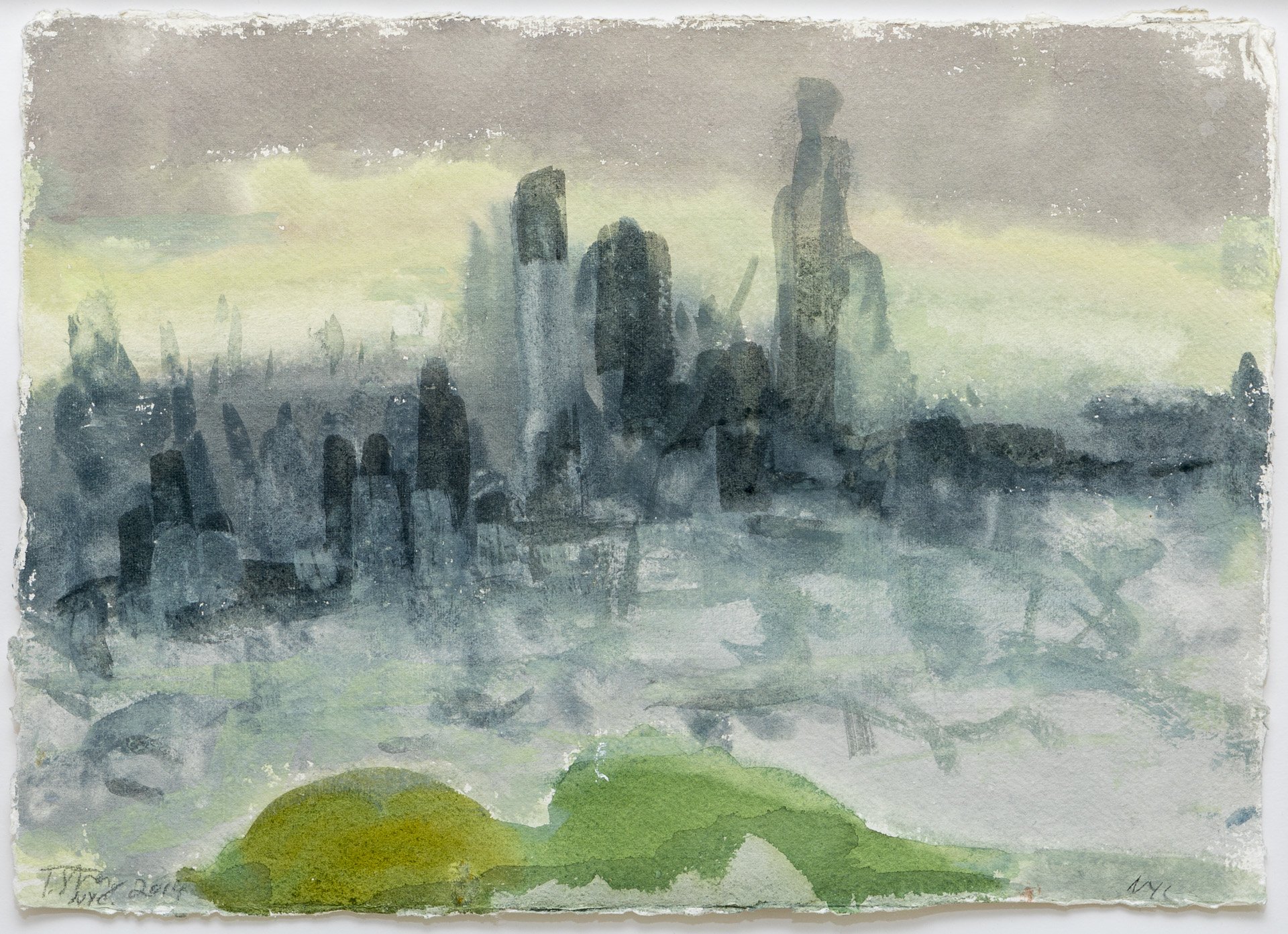 Works on Paper: New York, Manhattan, Prospect Heigh Roof III