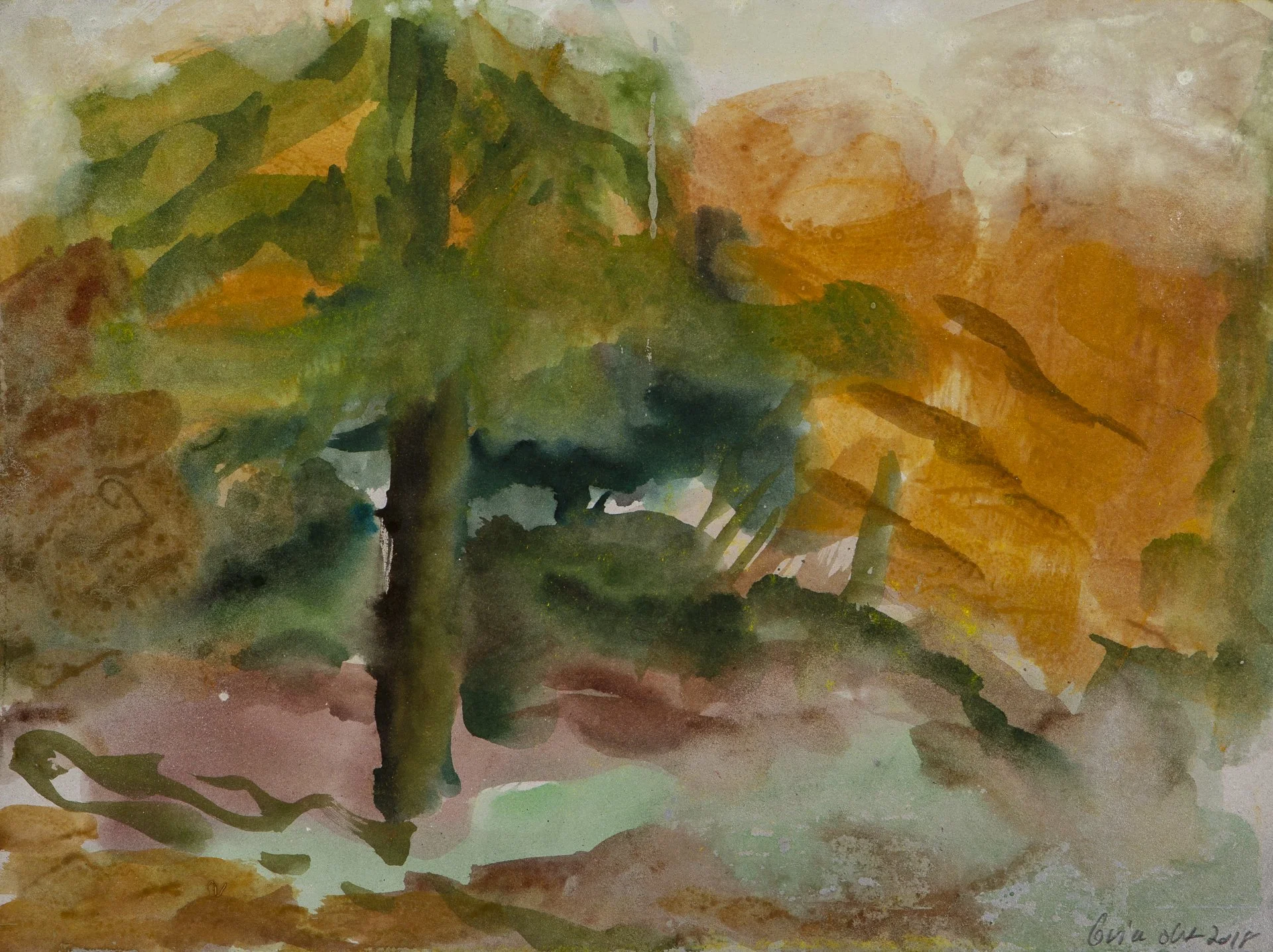 Painting: Autumn,Gvila Version 1 watercolor on paper