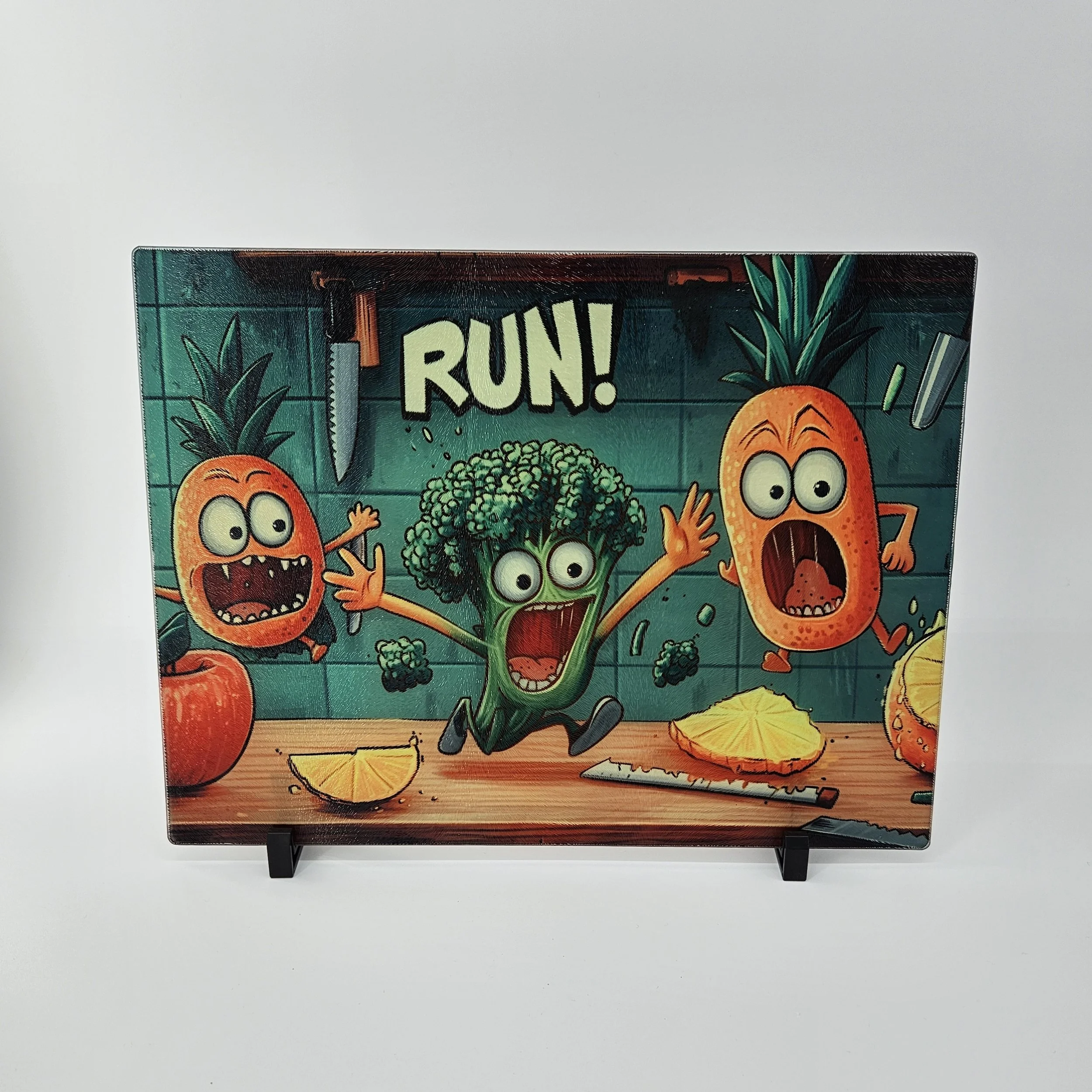 Run! Glass Cutting Board 8 x 11