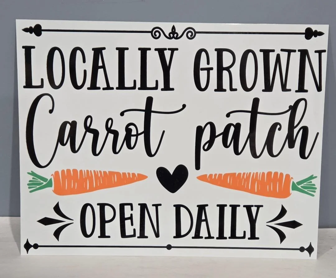 Carrot Patch Tin Sign 11 x 14