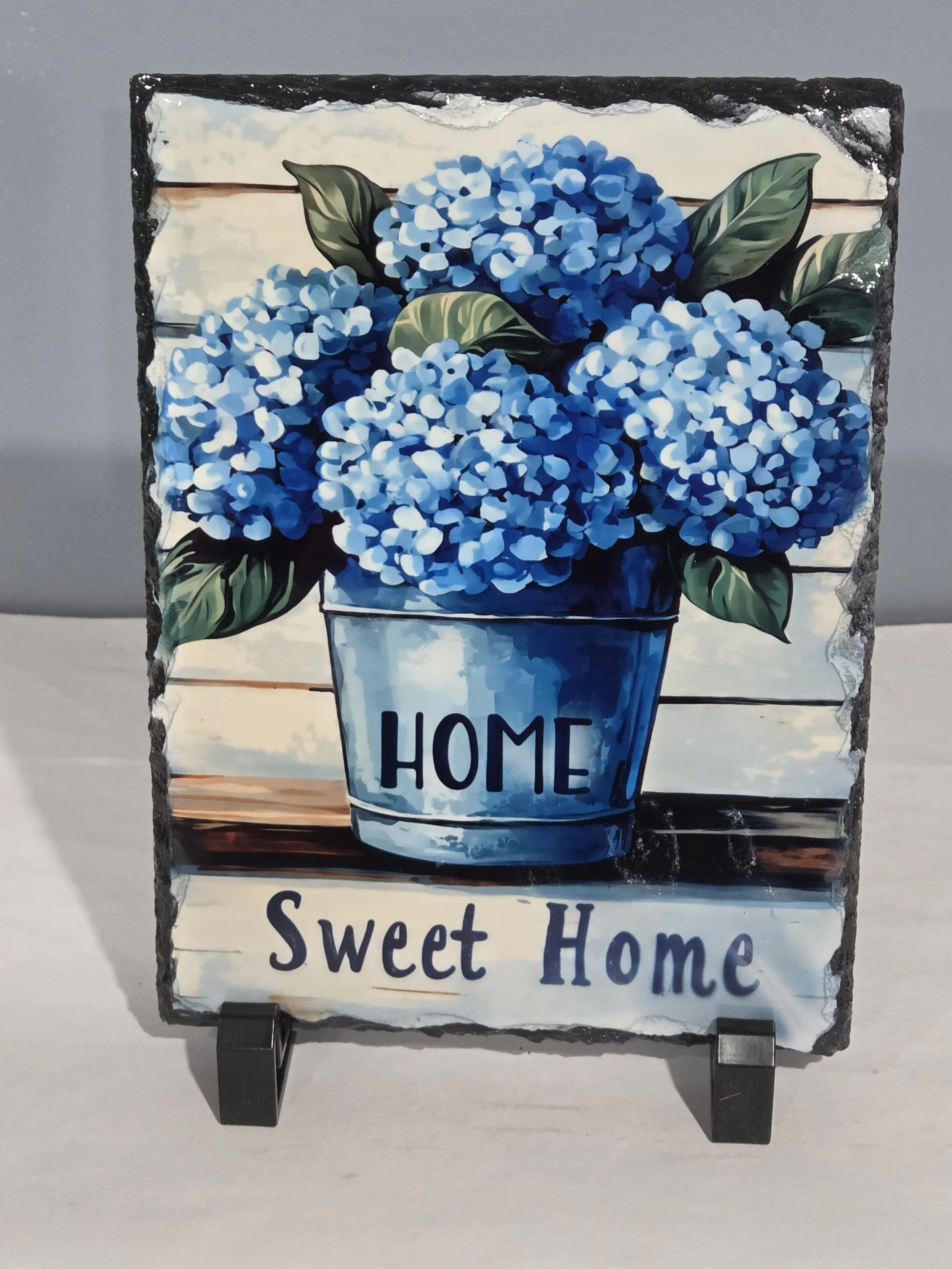 Blue Hydrangea Home Sweet Home Slate