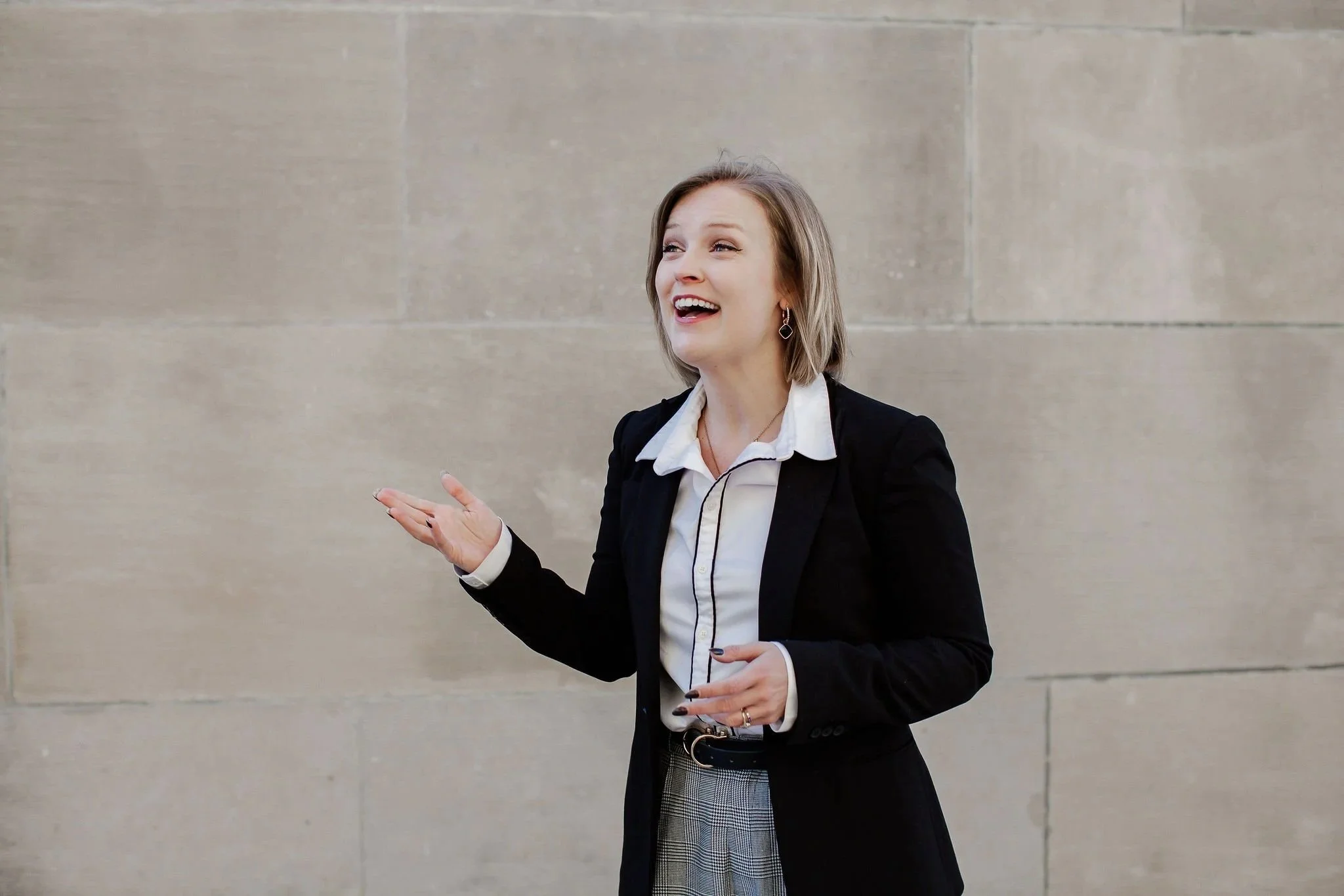 Sydney Parriott, MA, CCC-SLP, MBA, is the founder of Speak Like a Professional and a communication coach specializing in adult professional communication. She is a confident speaker and teaches other to do the same.