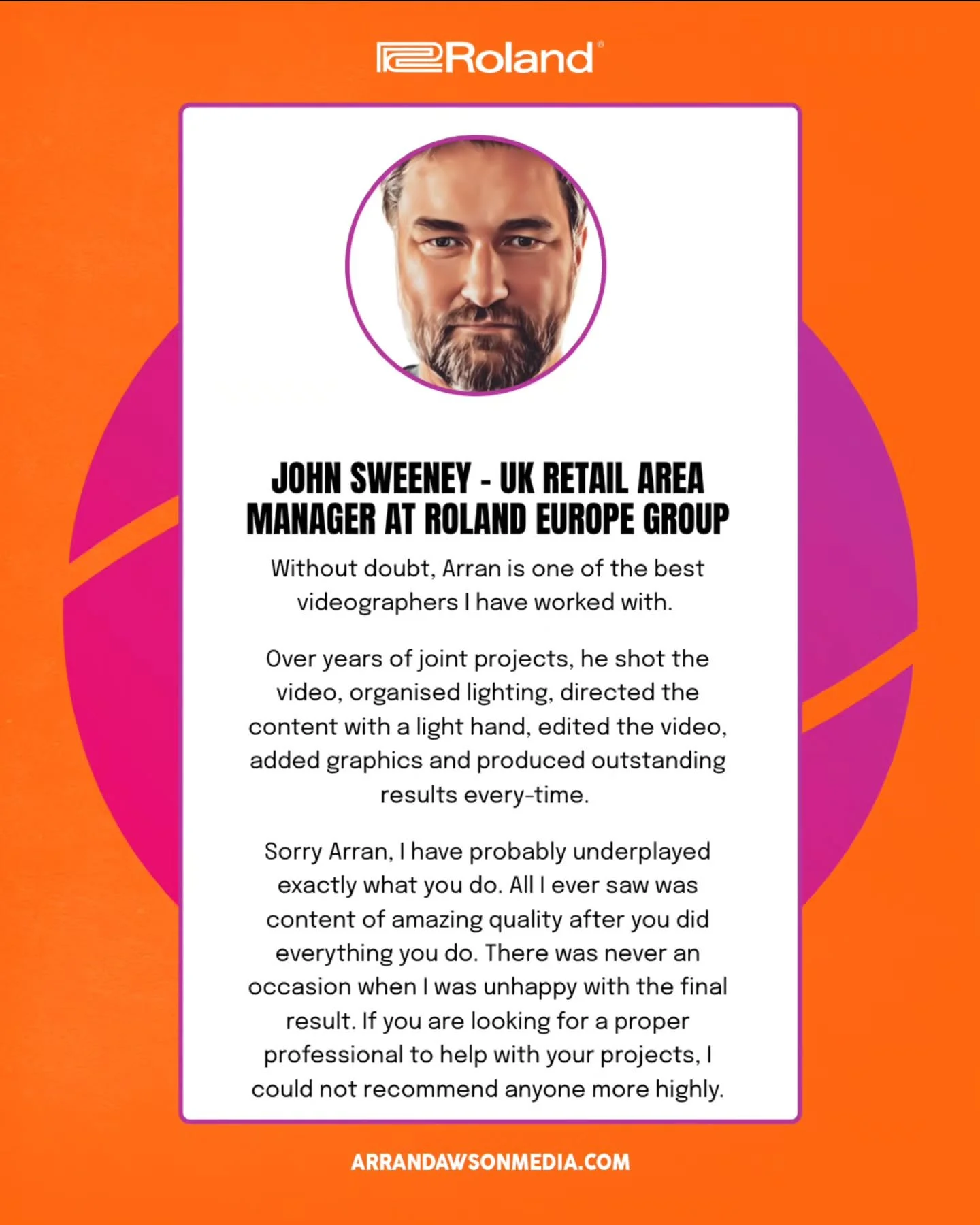 Every now and then, you get a message that just stops you in your tracks.

John and I have worked together for years &mdash; mainly creating content for Roland &mdash; and getting this out-of-the-blue comment from him genuinely made my week. It's eas