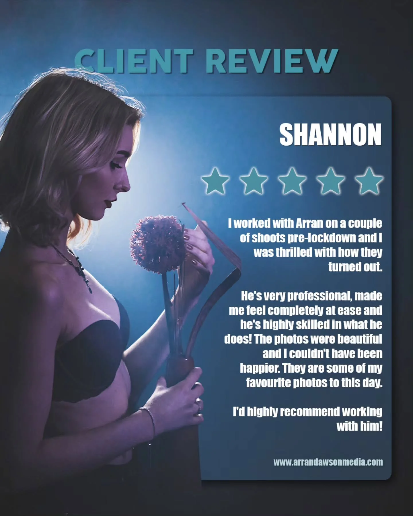 ✨️Lovely review from @littlemissdawe - still one of my favourite photos I've ever shot 📸 Definitely a framer.

#clientreview #edinburghvideographer #edinburghphotographer #portraitphotography📷 #arrandawsonmedia