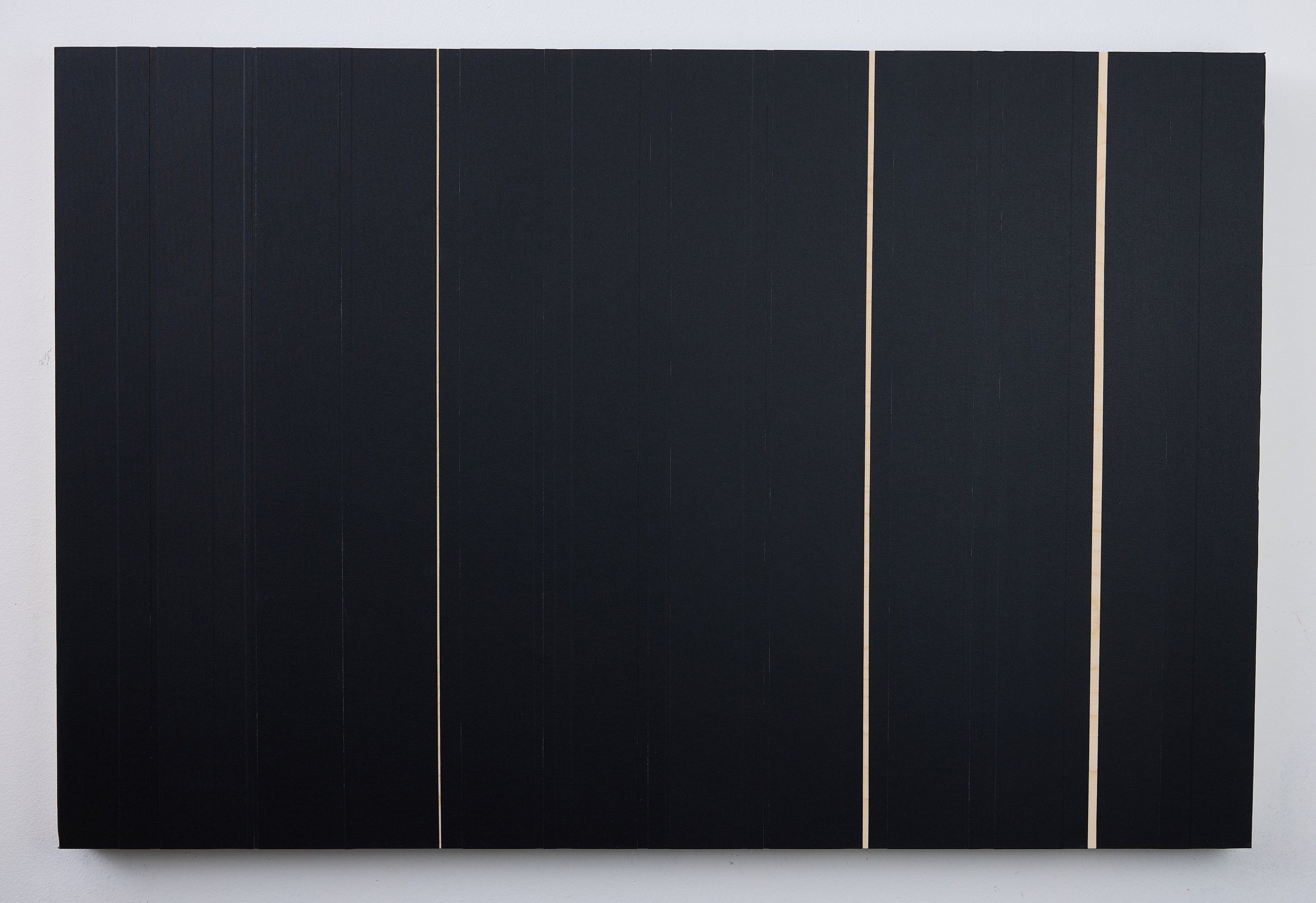 Black 1, 2025. Gaffer tape on wood panel, 24 x 36 inches.