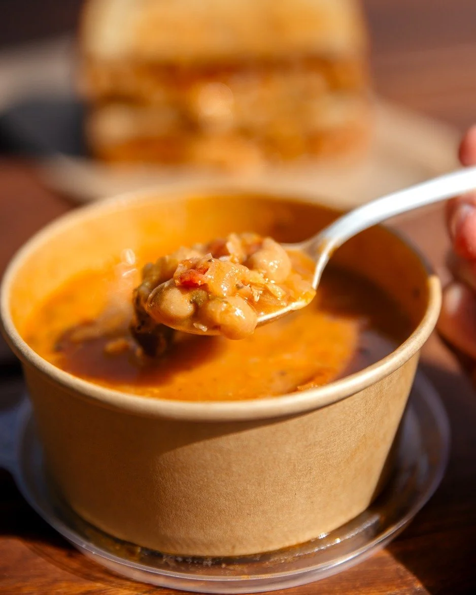 Soup-er news! Our soup of the week is Tuscan Chickpea 🥣🌿. A little rustic, a little cozy, and 100% dunk-worthy. Plus, it's great for this colder weather, so come warm up with a bowl!

 #soup #tuscanchickpeasoup #tuscansoup #chickpea #chickpeas #foo