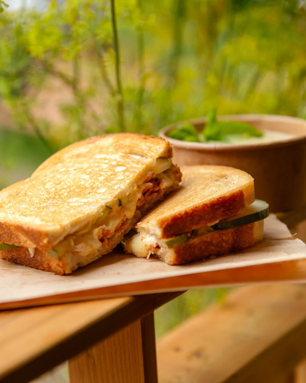 Just a heads up for all you crazy pickle lovers 🥒:
(no, not like that. don't be weird)

You guys REALLY like pickles and we could only make so many at a time, so we will be running out of the Dill Pickle + Bacon grilled cheese very shortly. 

But do