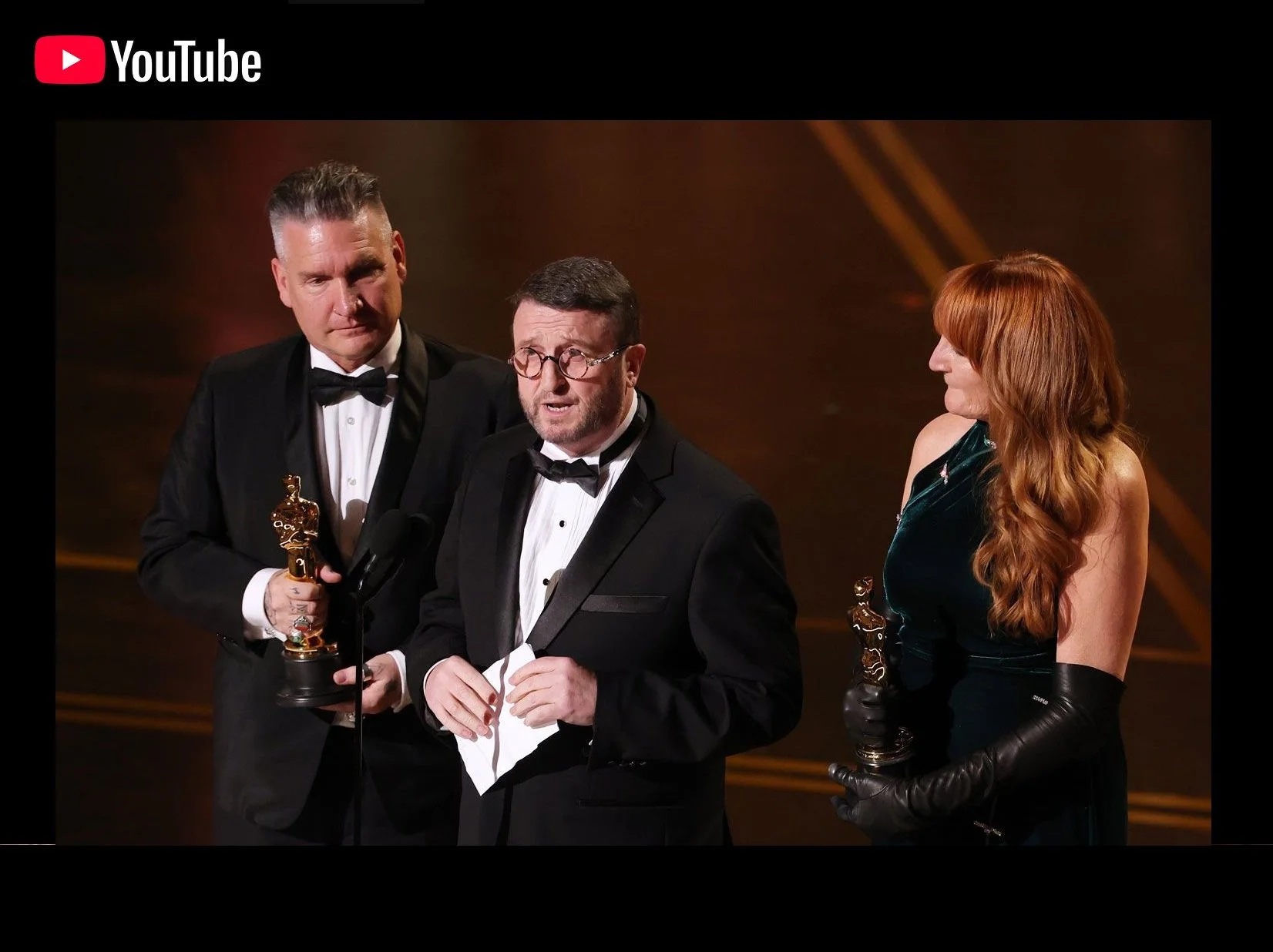 Mike accepts the Oscar for Hair and Make-Up on Frankenstein (March 2026)