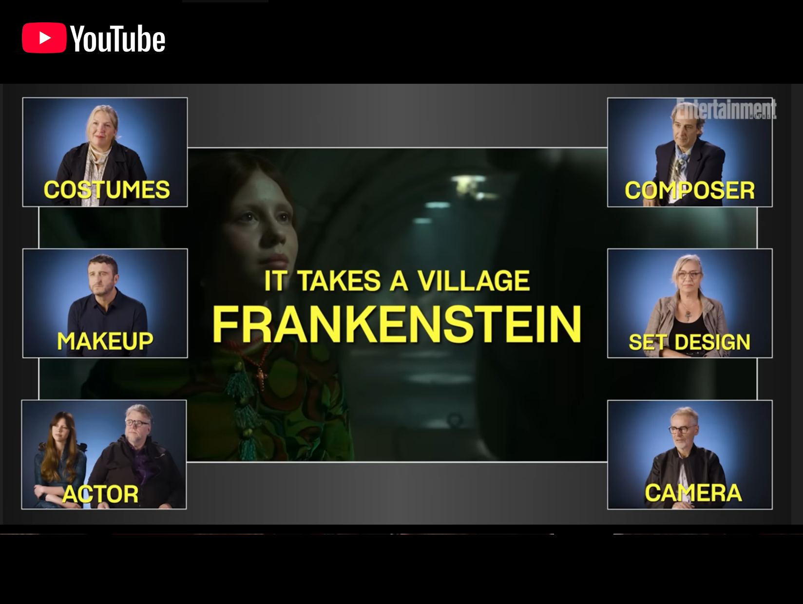 Mike Hill, Mia Goth, Guillermo del Toro, and the rest of the crew discuss Frankenstein in Entertainment Weekly's It Takes a Village (November 2025)