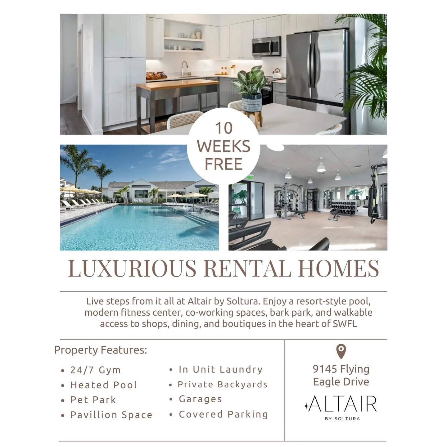 Friday just got better ✨
Get 10 Weeks FREE on any floorplan when you move in by 2/15. Your new home and SAVINGS are waiting. Call today and book your tour. 📞239-922-1700

#altairbysoltura #swflhomes #luxuryrentals