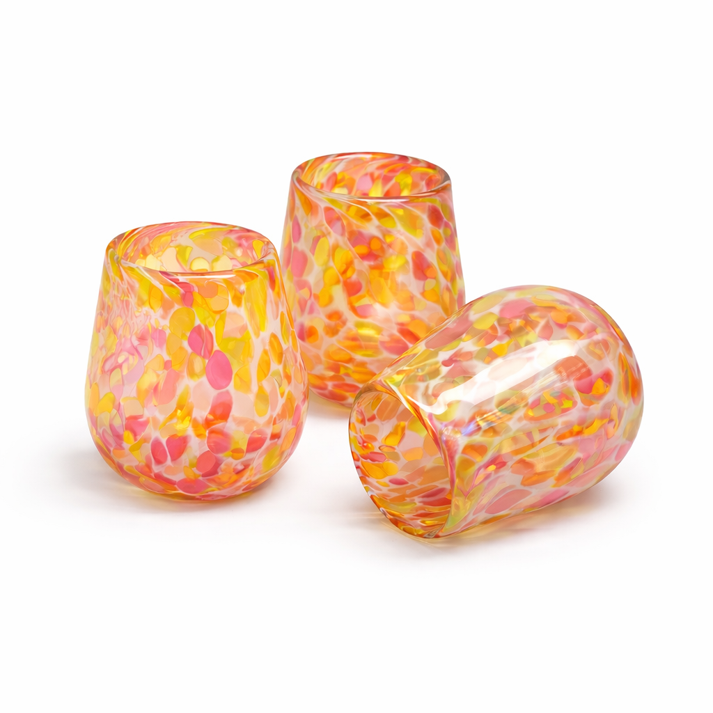 Pink Stemless Wine Glasses