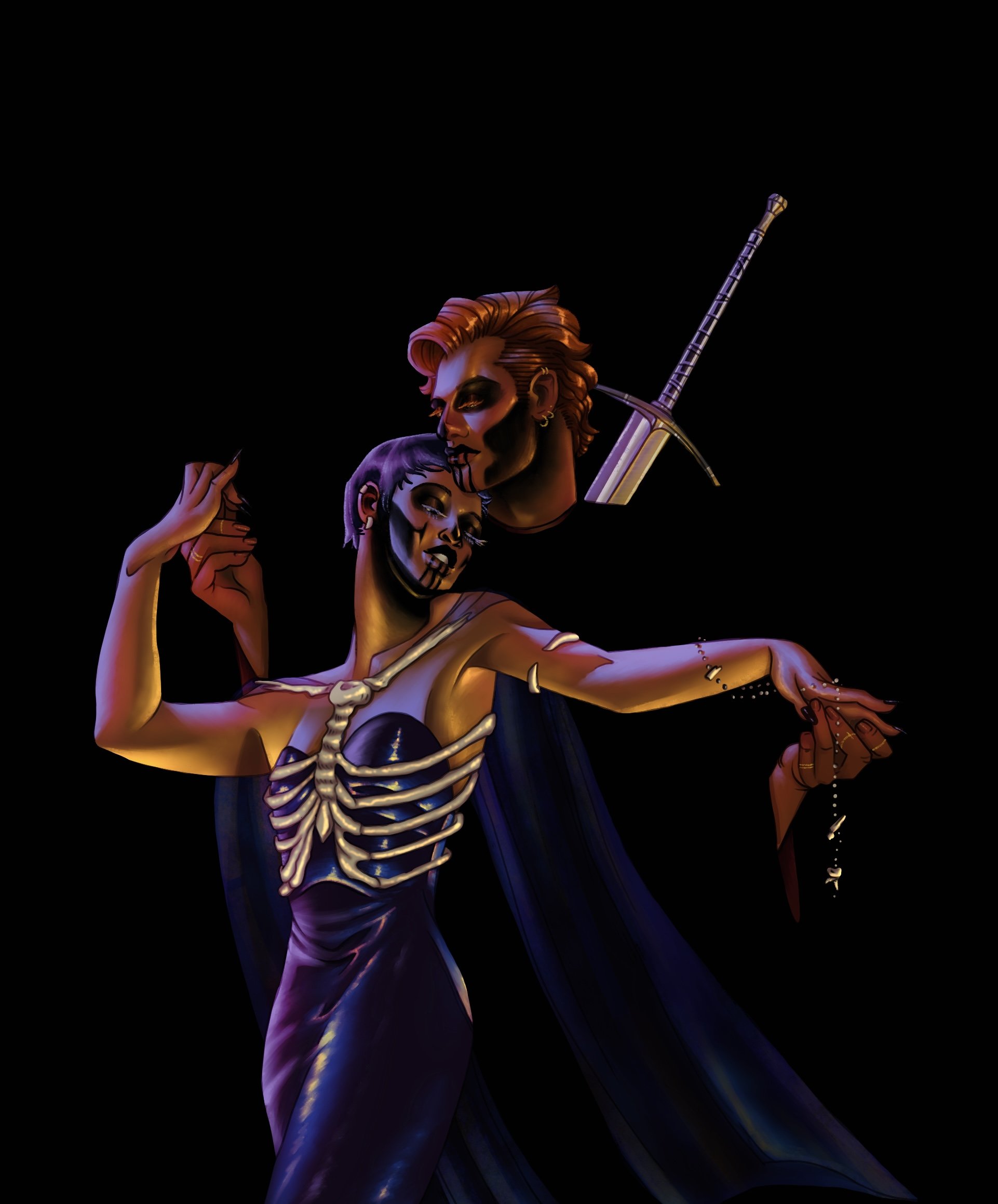 "Gideon and Harrow (Based on Leyendecker)" (2024)
