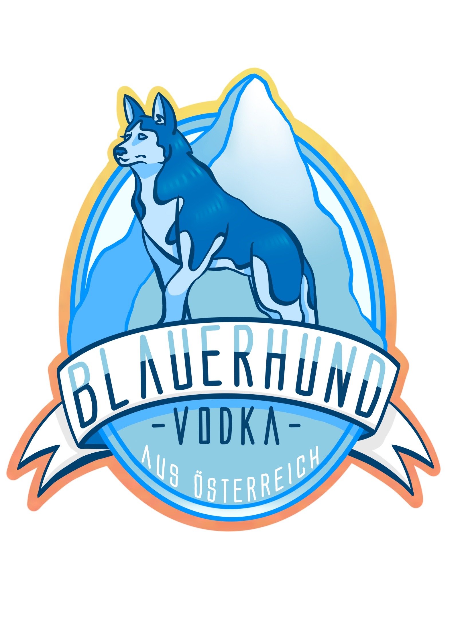 "Blauerhund Vodka" Logo Mockup (2023)