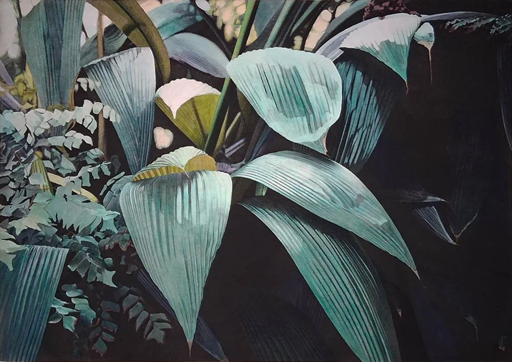 Papyrus and Fern Hand-colored- very rare (one only)