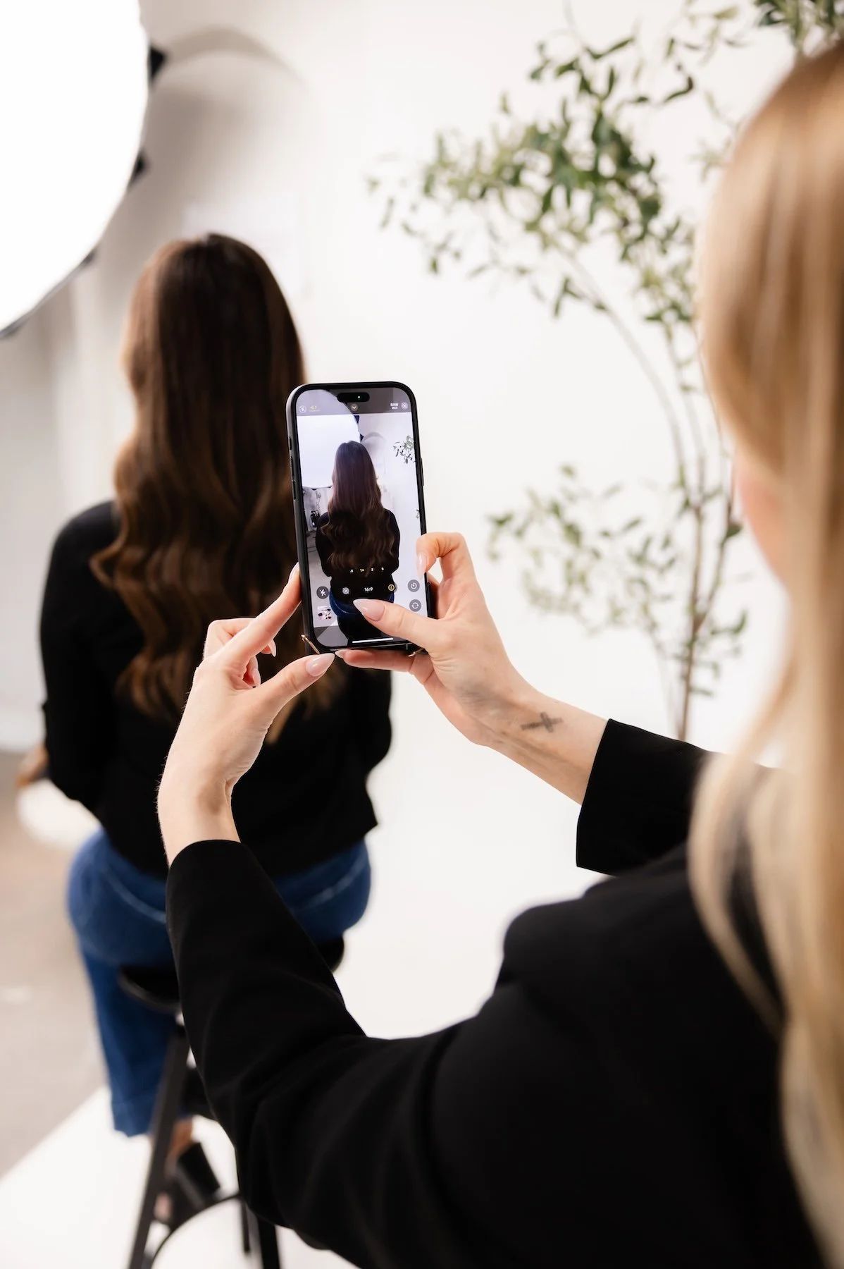 Taking photo after hair extensions, Ellie Rose Hair