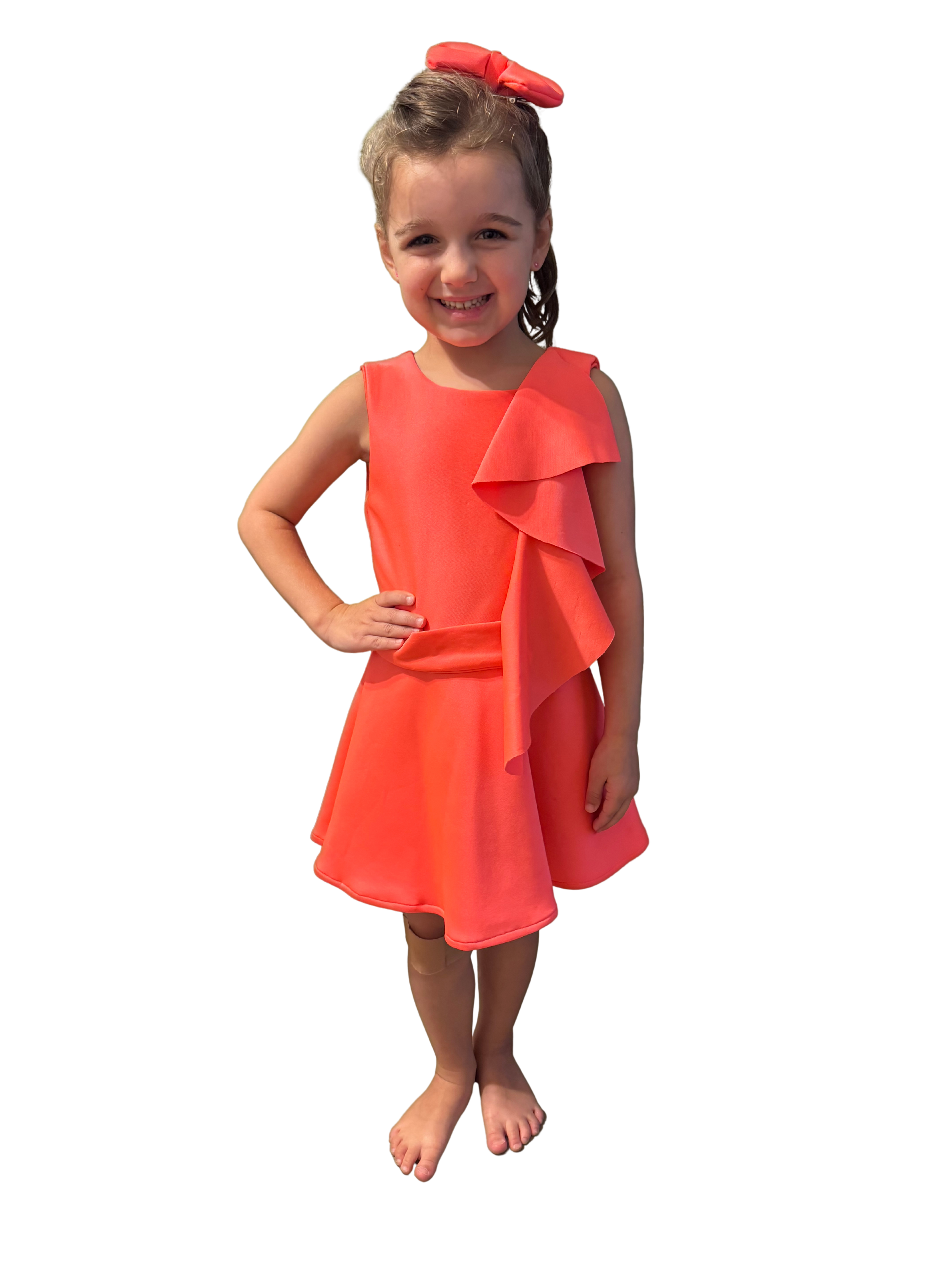 Coral Flair  (Gown size 3; Size 5T-Slim 7T)
