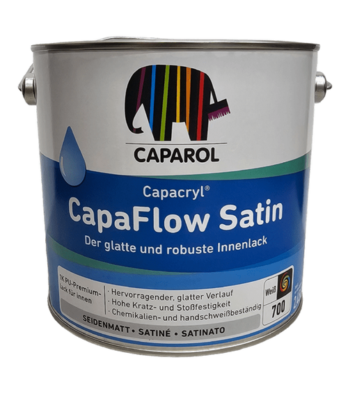 Caparol CapaFlow Satin Waterbased Topcoat White