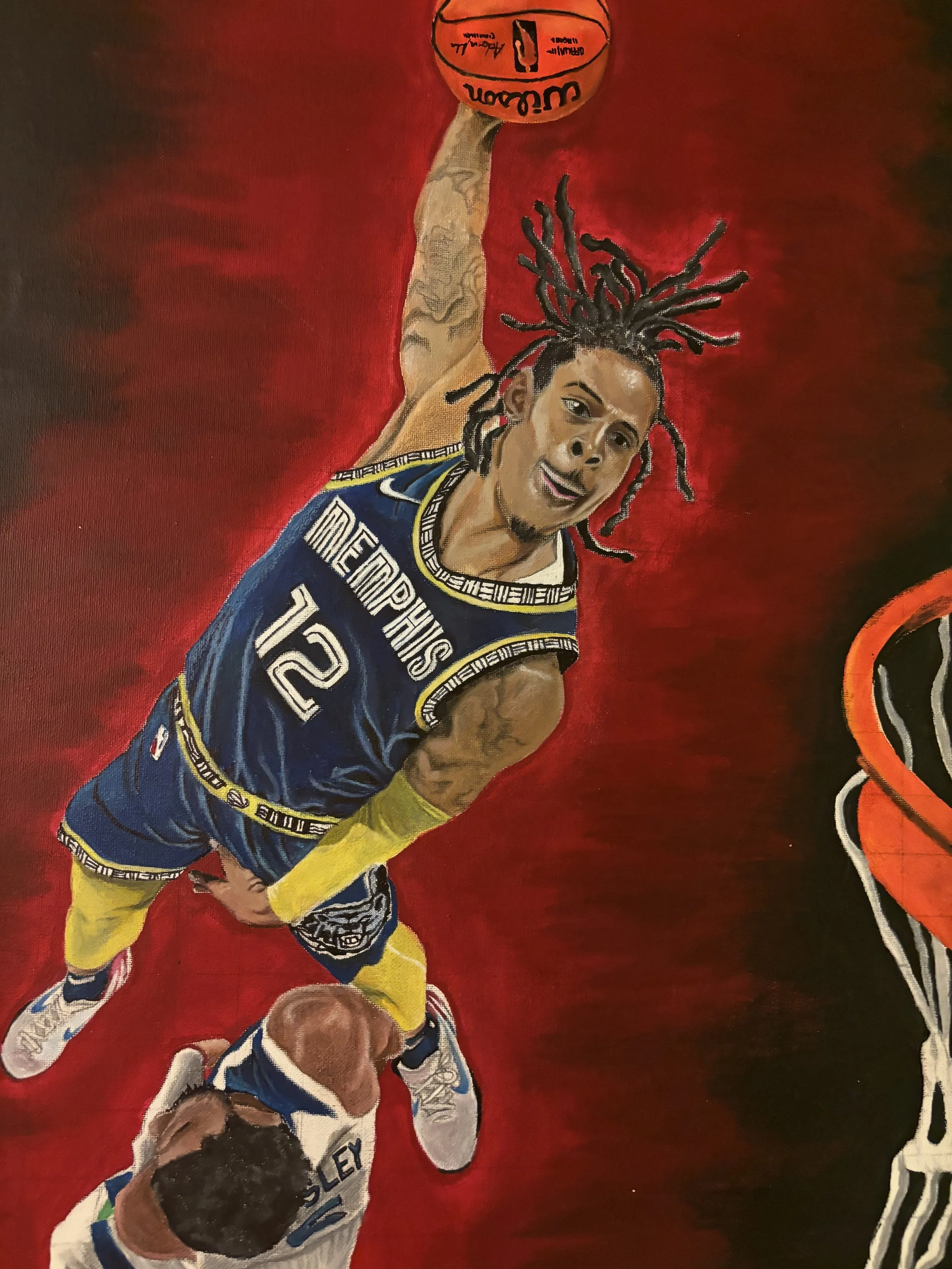 Ja Morant Explosive Dunk 18x24" Portrait