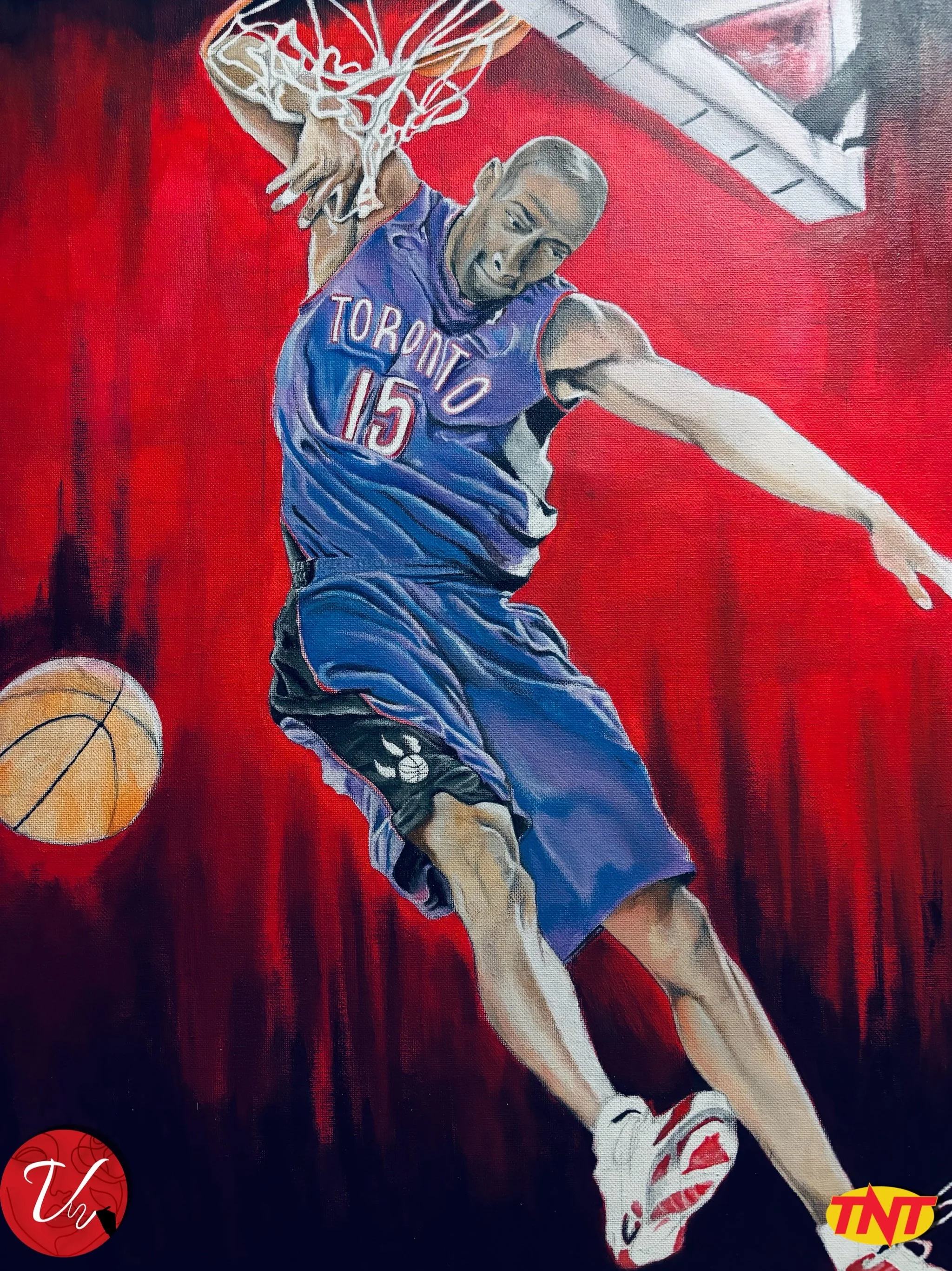 Vince Carter Honey Dip 18x24" Custom Painting