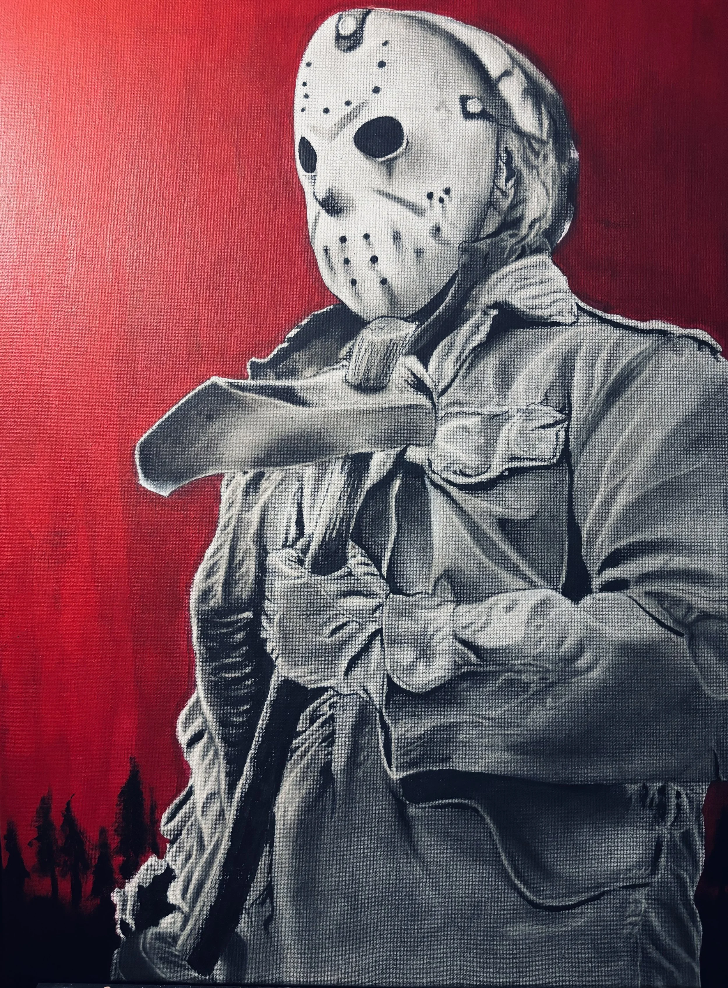 Jason Voorhees "18x24"  Portrait