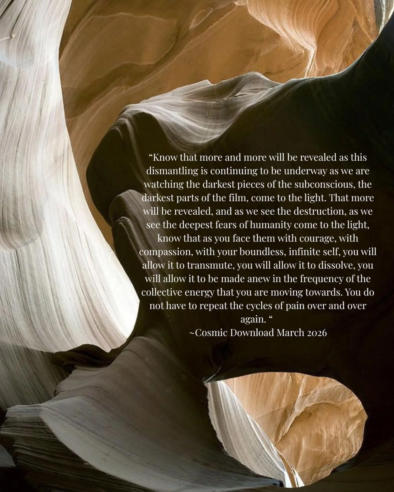 We are living through one of the most extraordinary moments in human history. You probably feel it. 

Every month I channel collective guidance for navigating what&rsquo;s unfolding- I call it Cosmic Download.

Here&rsquo;s a message from last month&