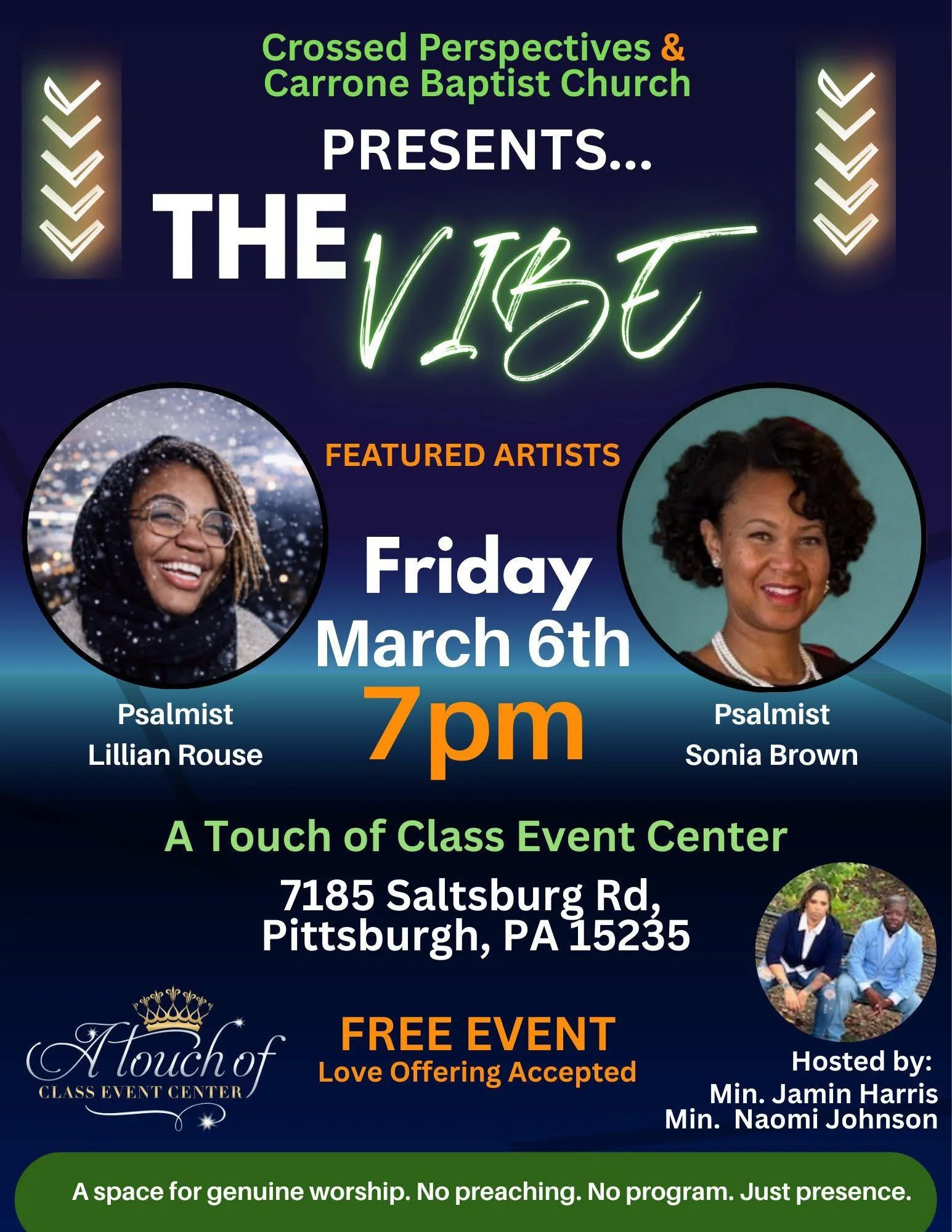 Crossed Perspectives & Carrone Baptist Church Presents:  THE VIBE