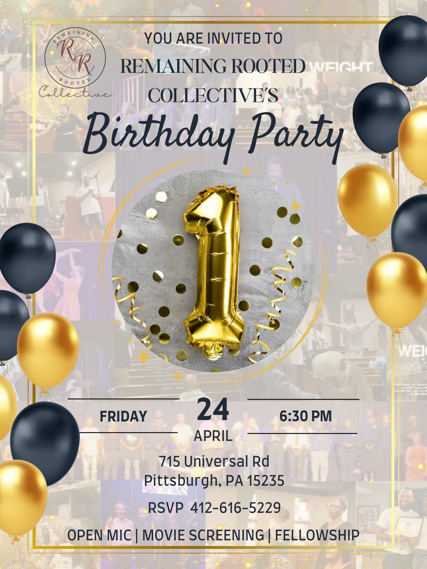 We&rsquo;re turning ONE 🎉

Remaining Rooted Collective was officially registered on April 22, 2025&mdash;so this is our real birthday, and we&rsquo;re celebrating with community.

Join us for a low-key evening of fellowship as we reflect on year one
