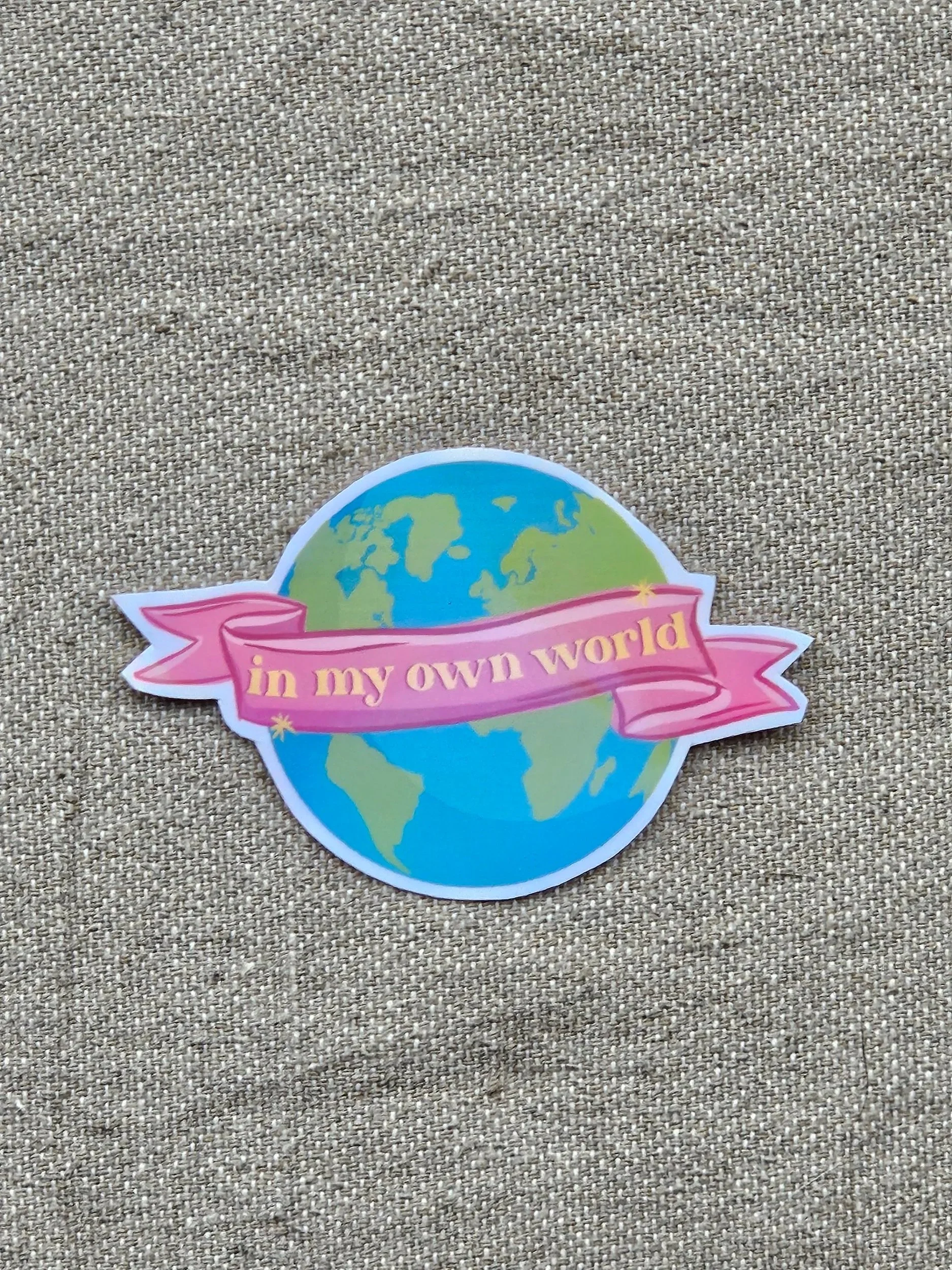 In My Own World Holographic Vinyl Art Sticker