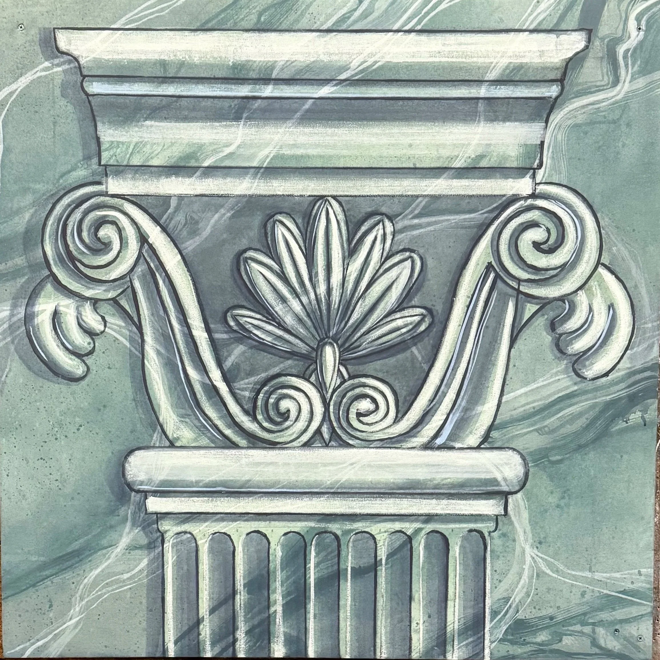 Marble Texture and Column - Scenic Painting Class