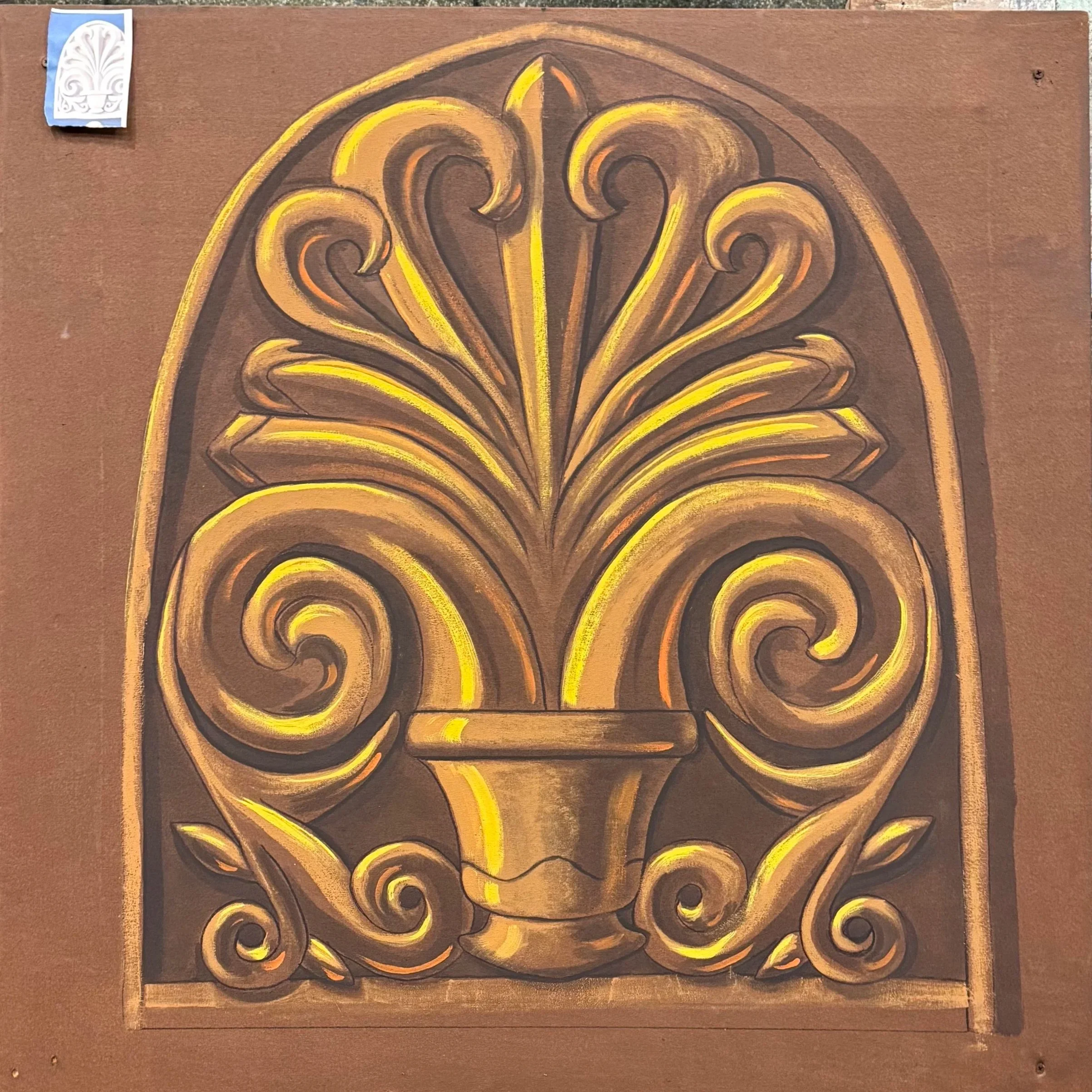 Trompe L'oeil Golden Ornament - Scenic Painting Class