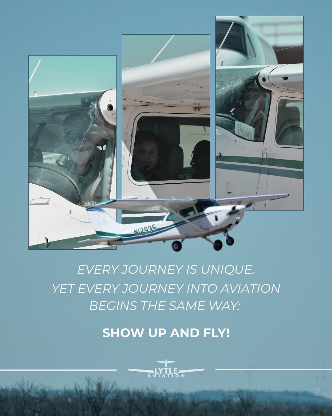 Different generations. One shared dream. Every journey begins the same way-show up and fly.🛫
.
. 
Book your discovery flight at Lytleaviation.com