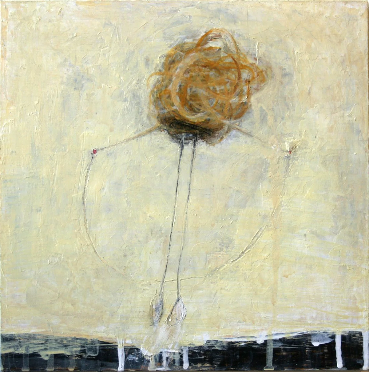 '01 Childhood', 10"x10", acrylic on wood panel