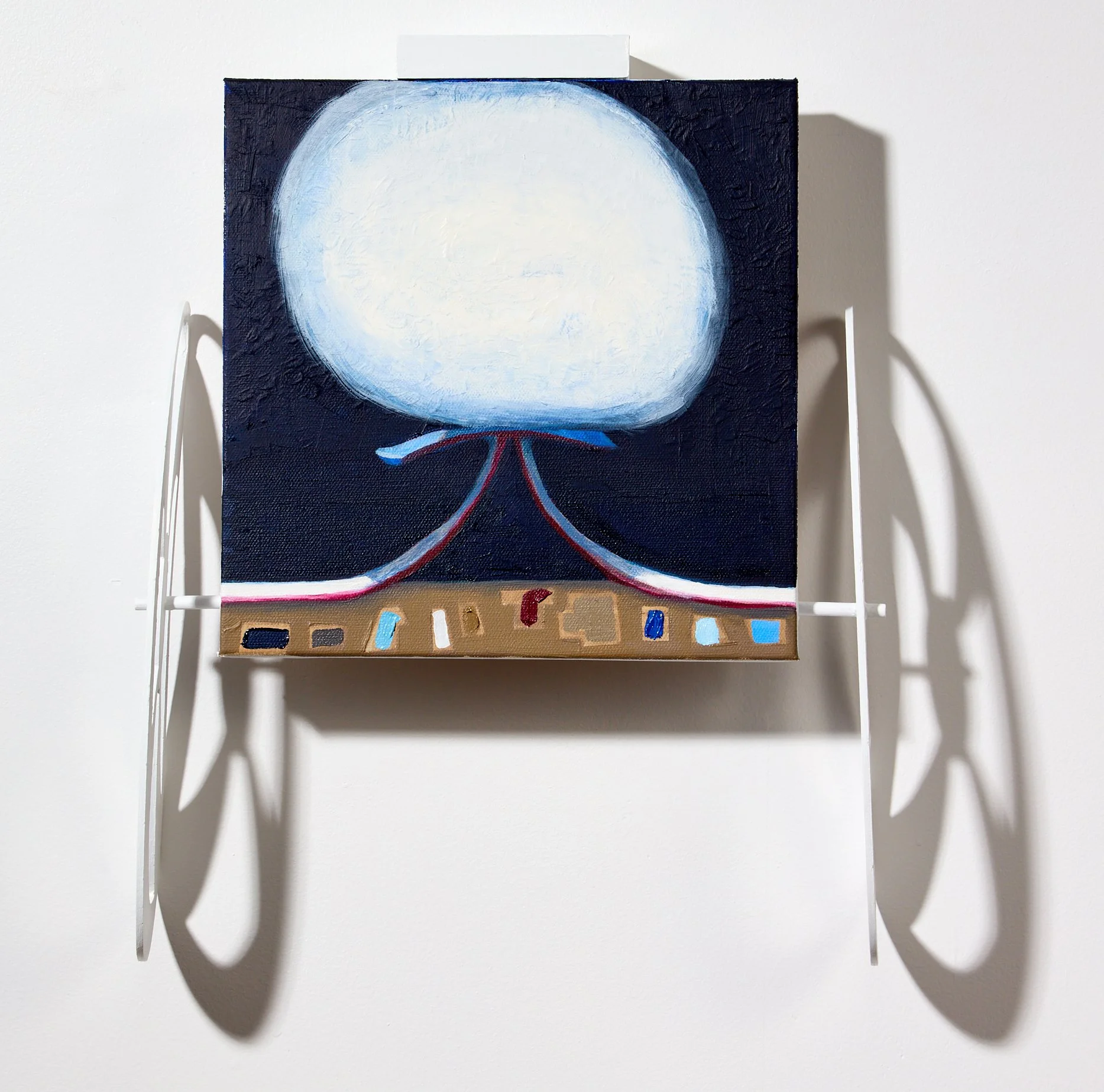 'Pi', painting, 17" x 12.5" x 4.5", oil on canvas and wood, 2026