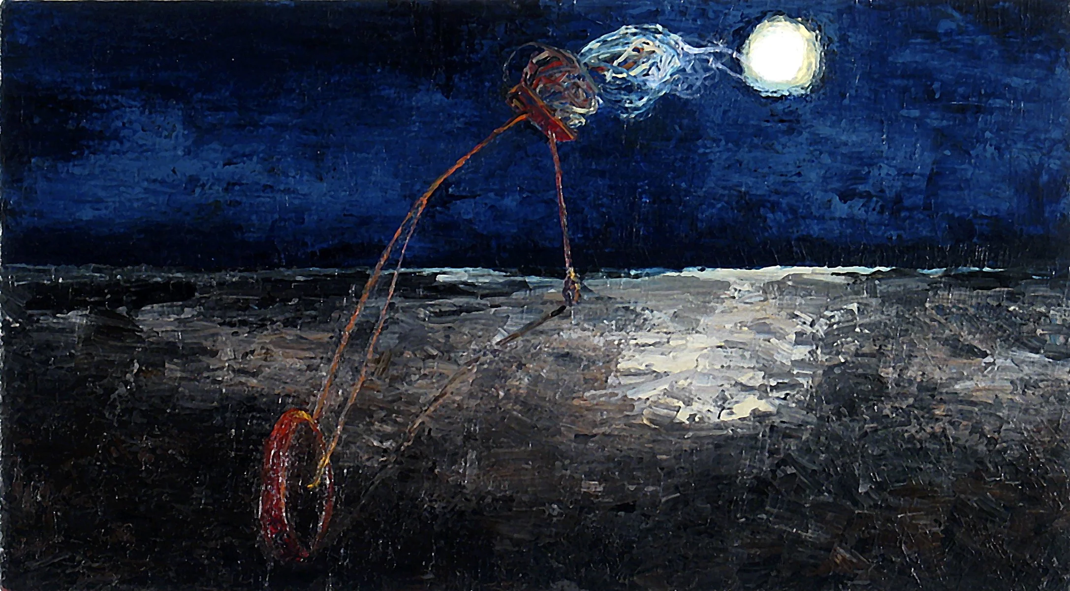 'Work Work Work', 12" x 22", oil on canvas private collection