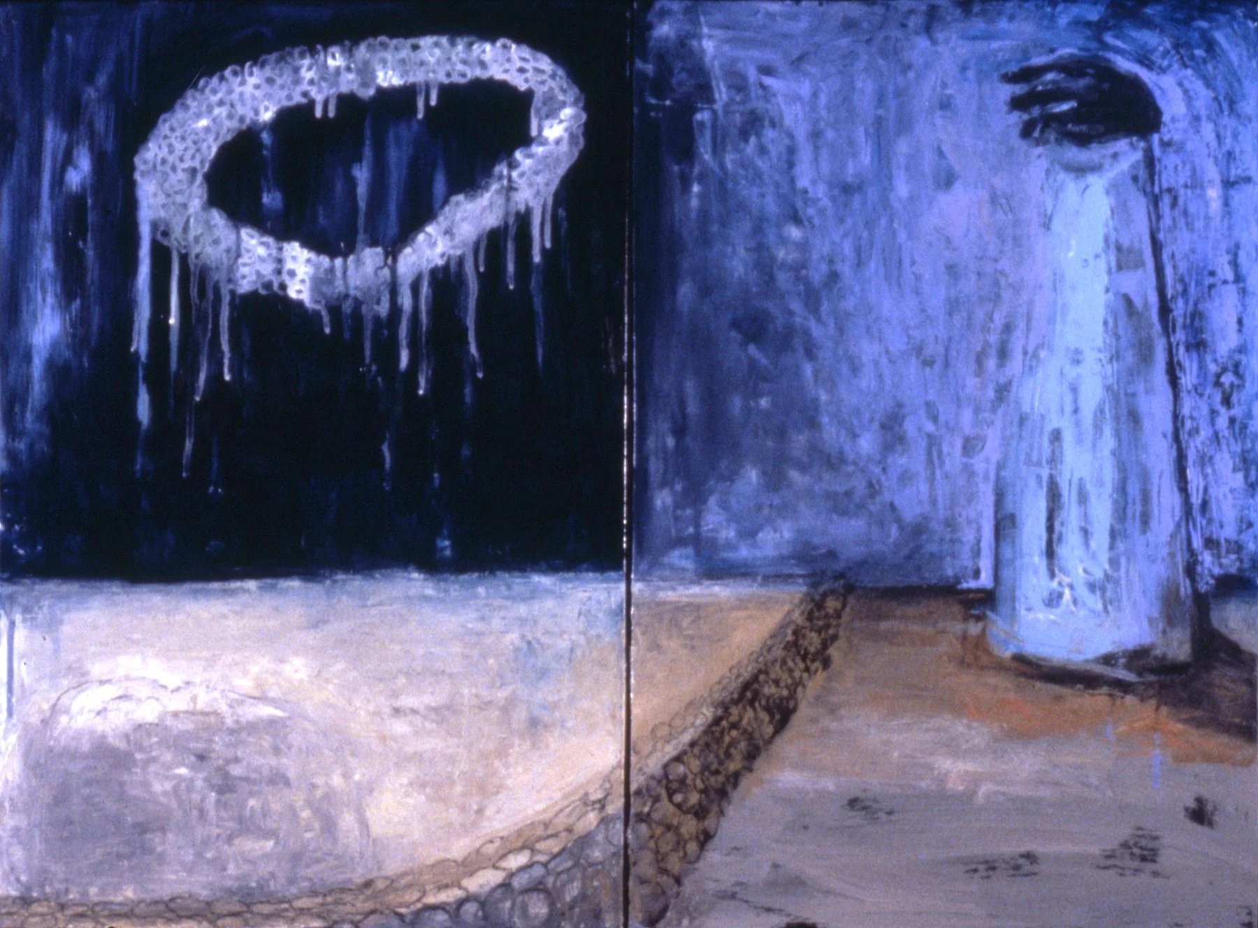'Pursuit', 32" x 24", diptych, oil on panel, 1999