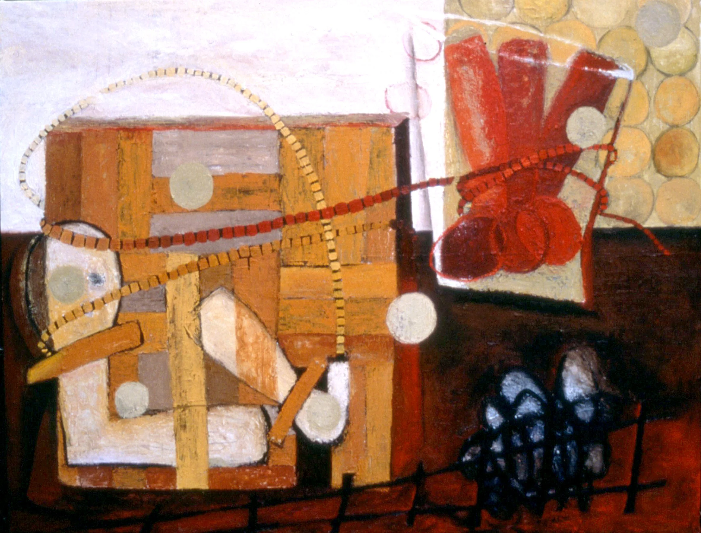 'Crossing Destiny', 54" x 46", encaustic + oil on canvas, 1997 (private collection)