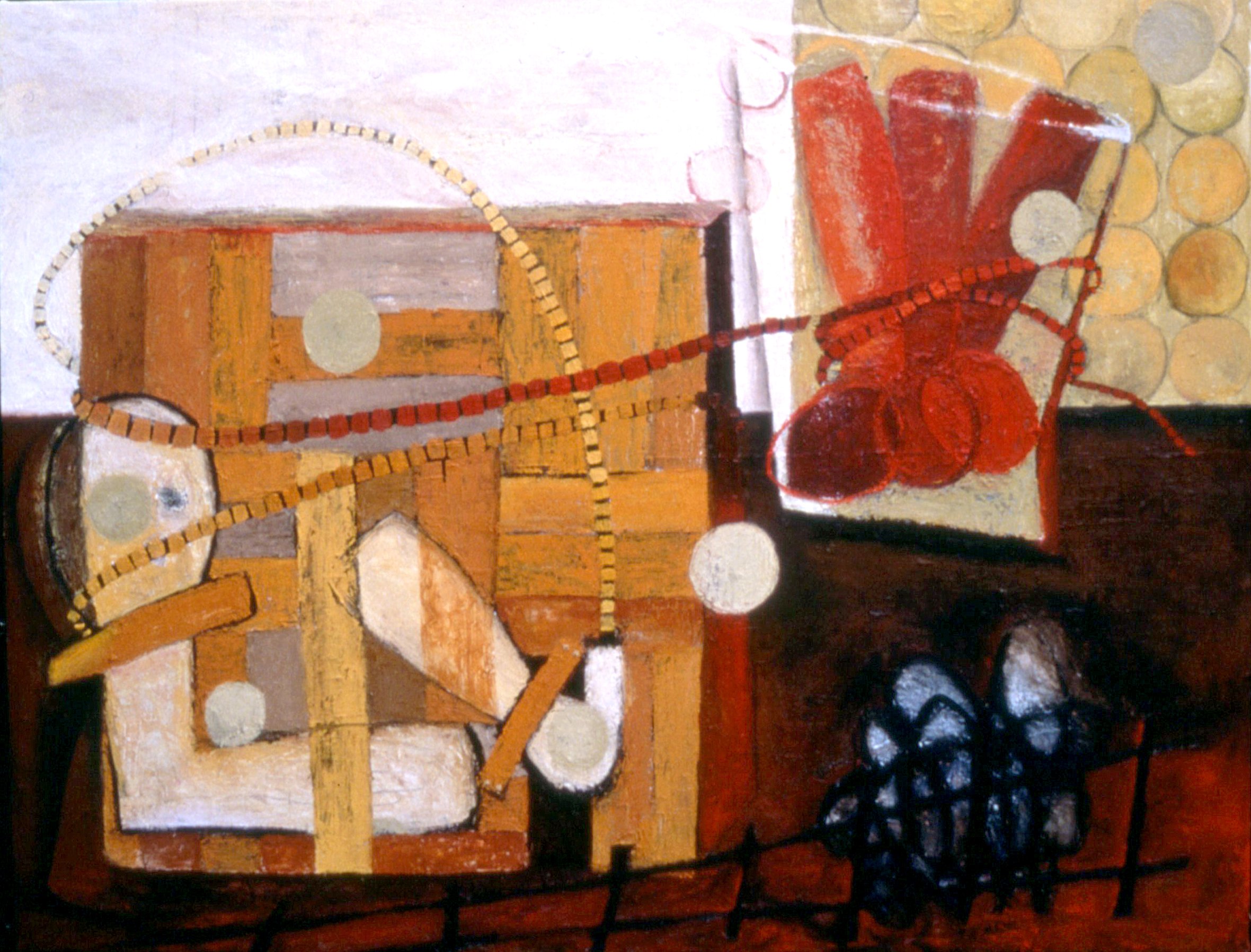 'Crossing Destiny', 54" x 46", encaustic + oil on canvas, 1997 (private collection)