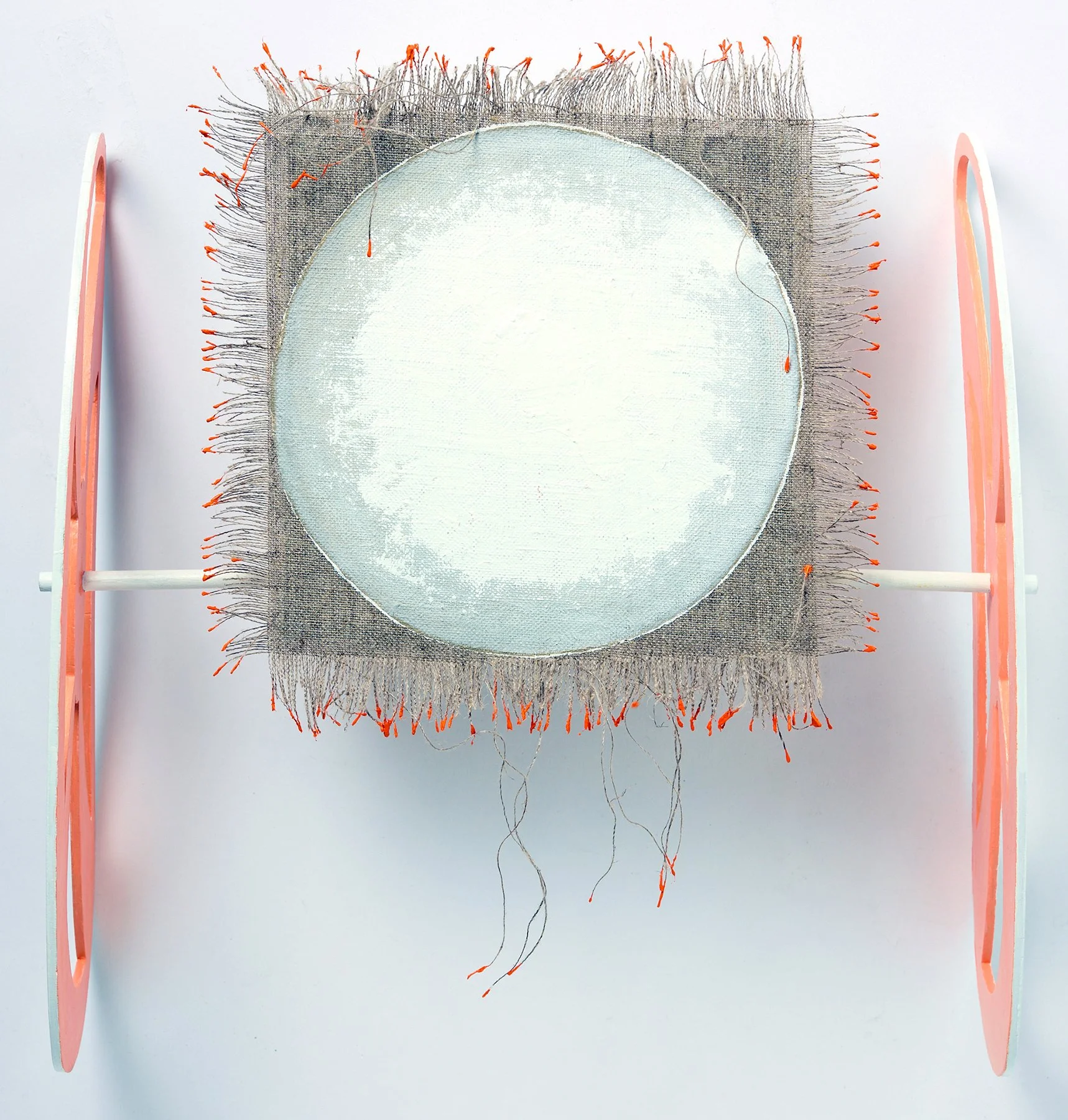 'Helios', 12" x 12" x 3", oil on linen and wood, 2026