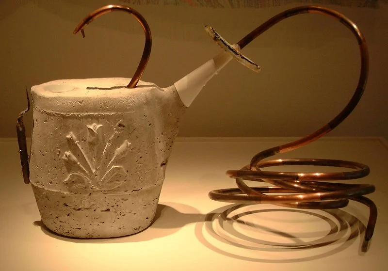 'Eden', cement, copper, palette knife, apple seeds, 12" x 14" x 12" 2000