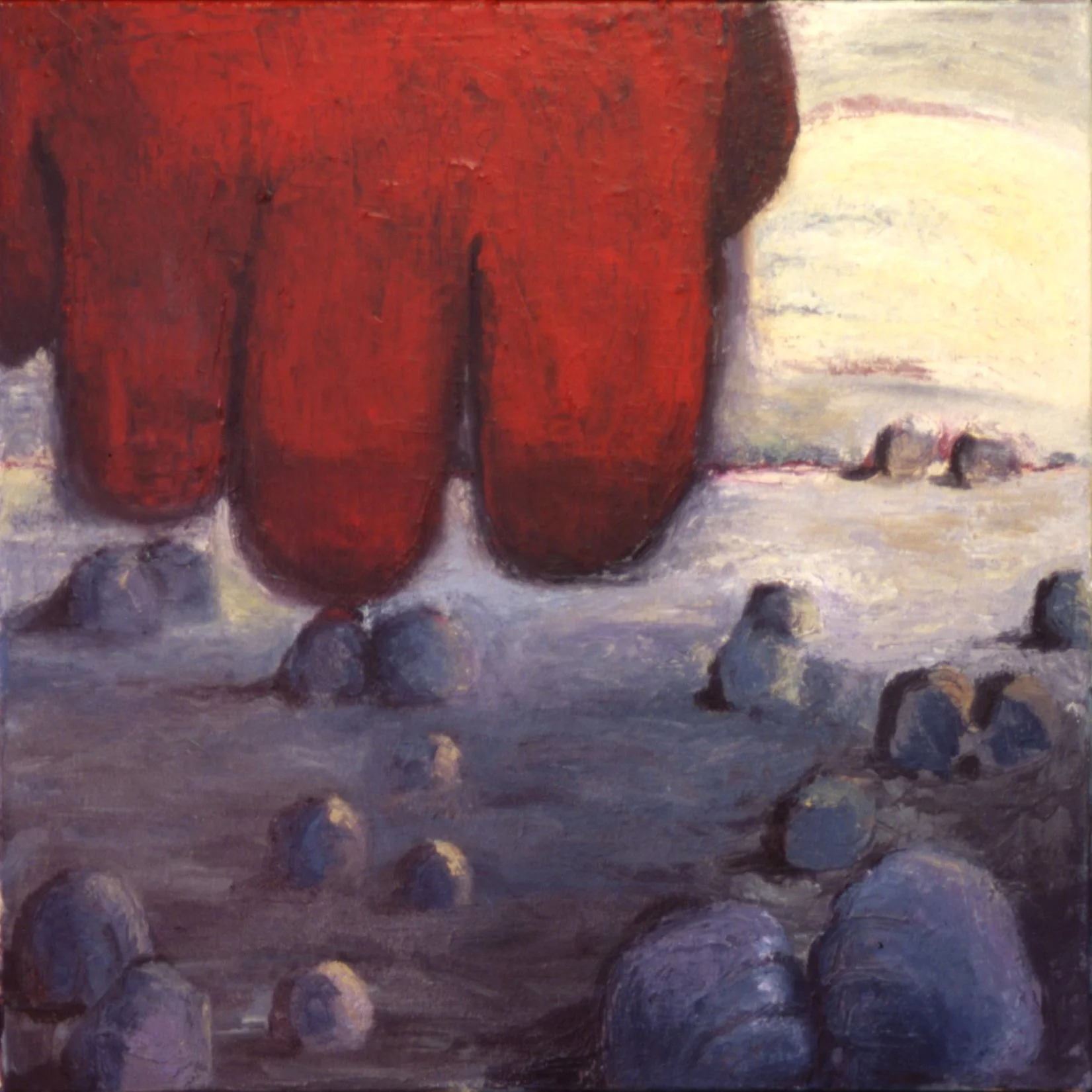 'Dream I', 22" x 22", encaustic + oil on canvas, 1998 (private collection)