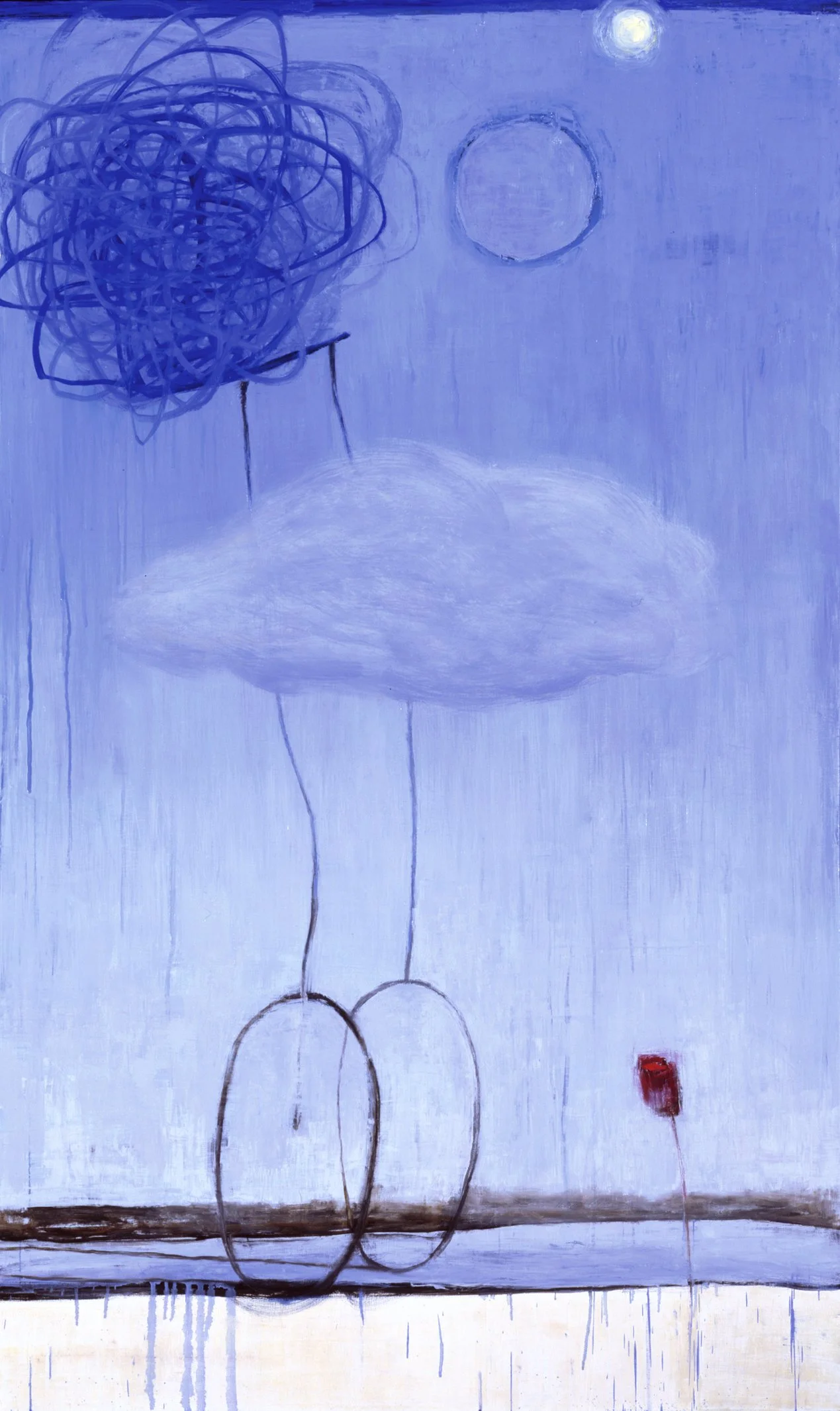 'Look Down, 36" x 60", oil on canvas