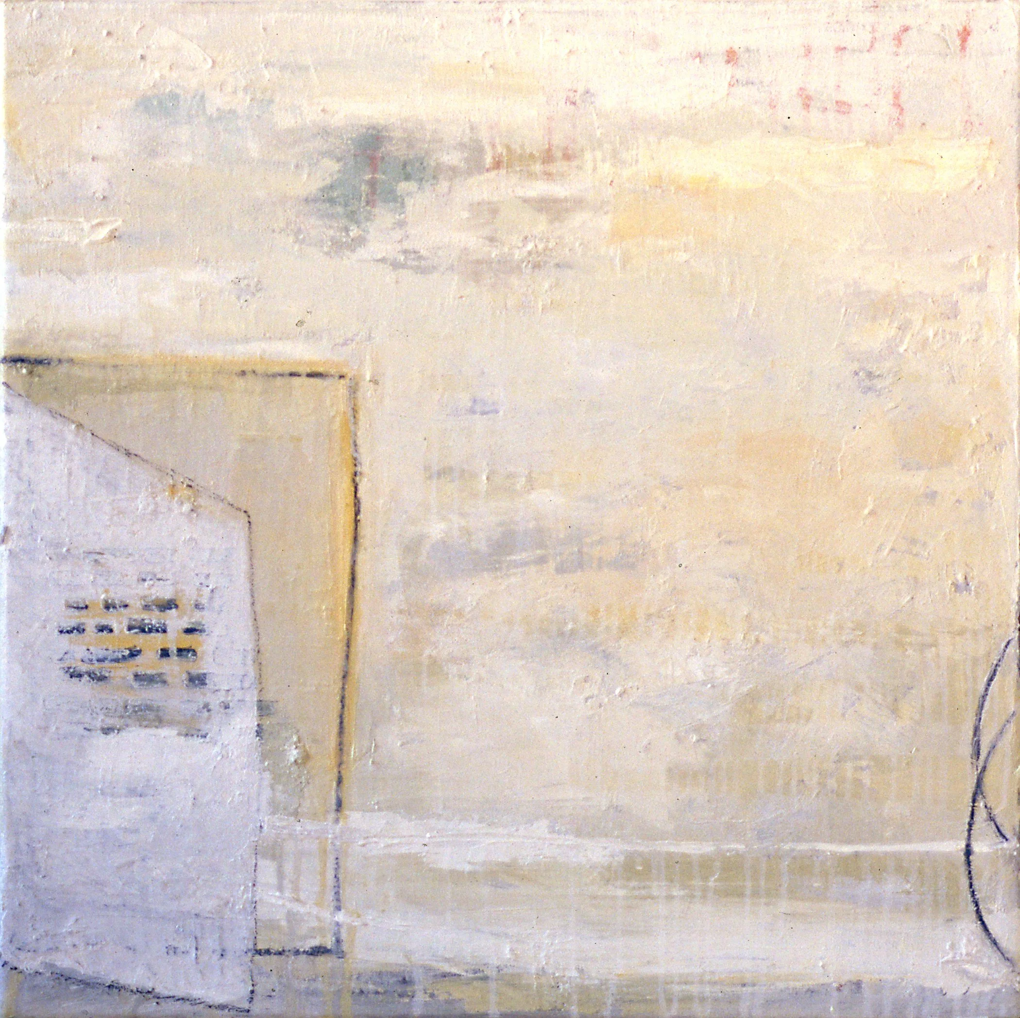 'Fragments', 18" x 18", oil + wax on canvas, 2000