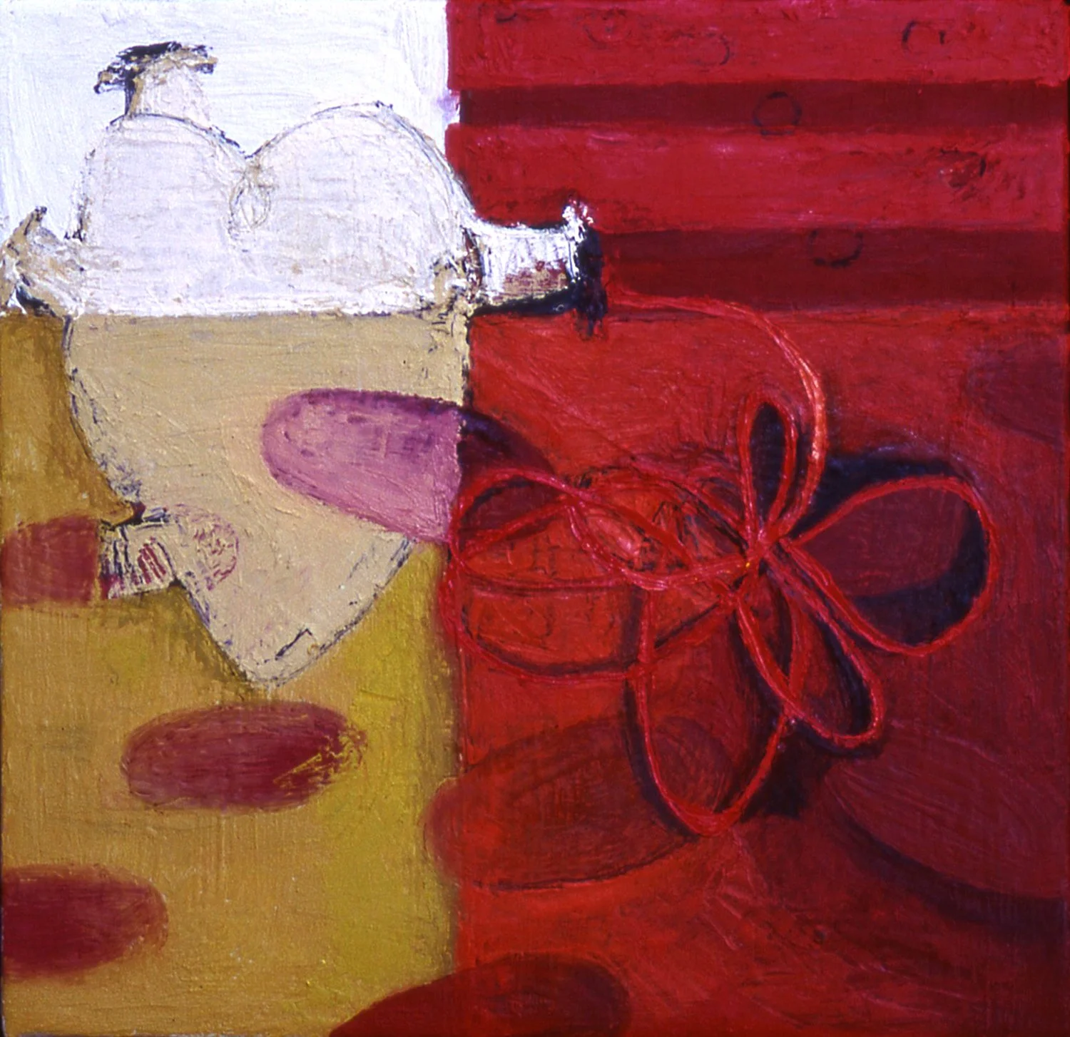 'Sustenance', 14" x 14", encaustic + oil on canvas ,1998 (private collection)
