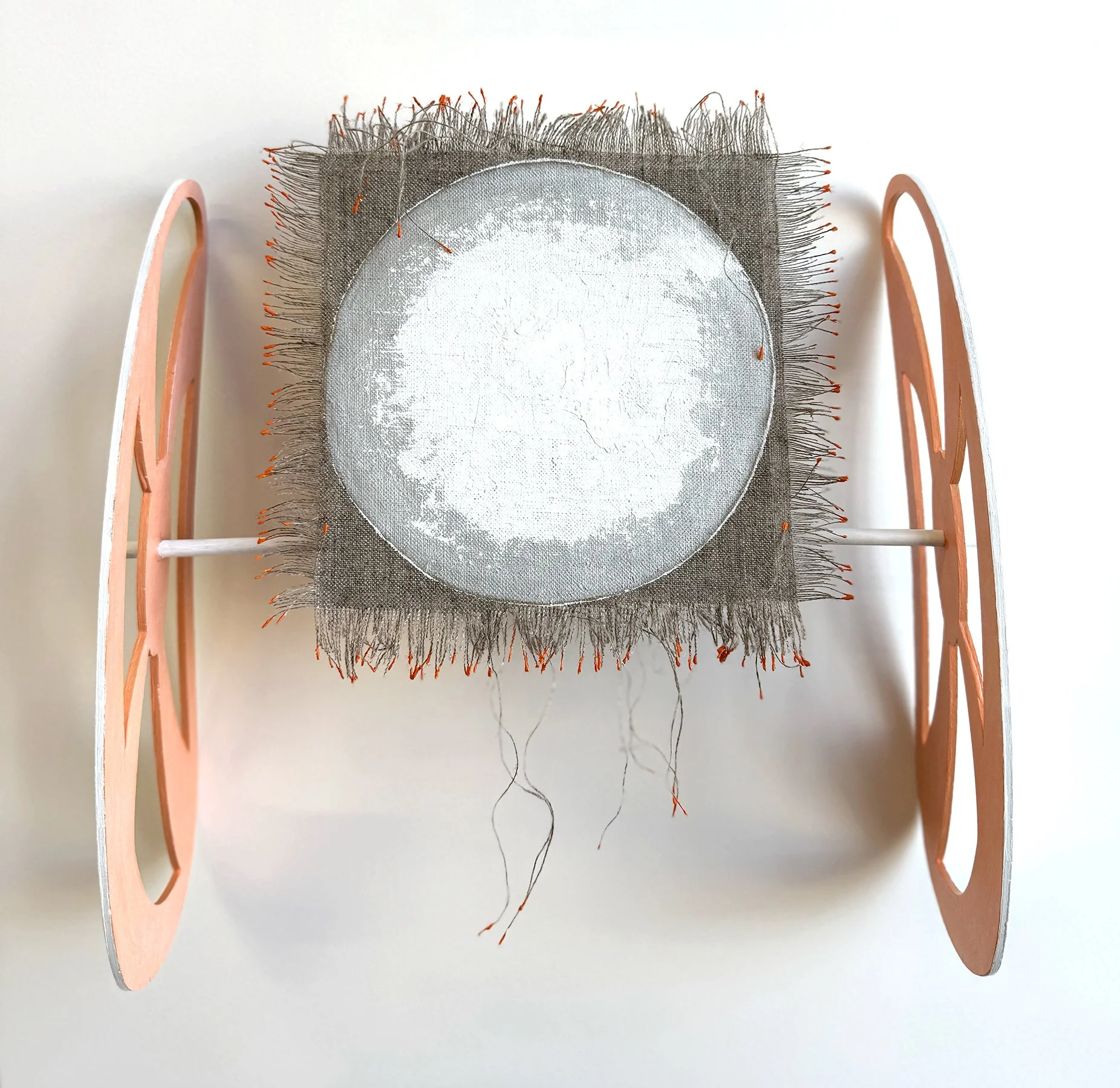 'Helios', painting, 12" x 12" x 3", oil on linen and wood, 2026