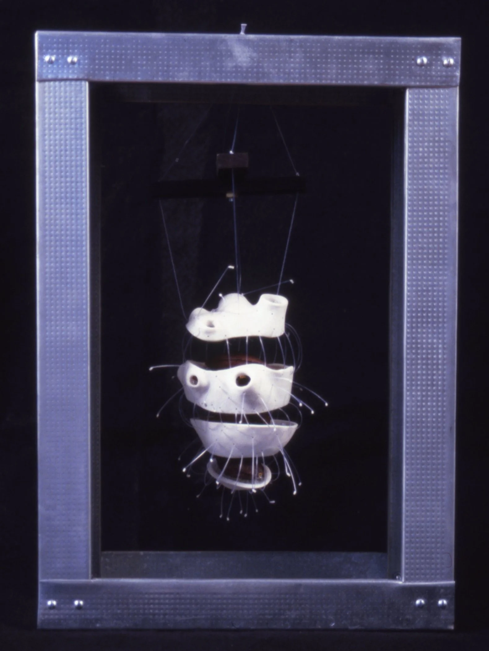 'The Part You Want', marionette heart, aluminum box, 12" x 16" x 5"