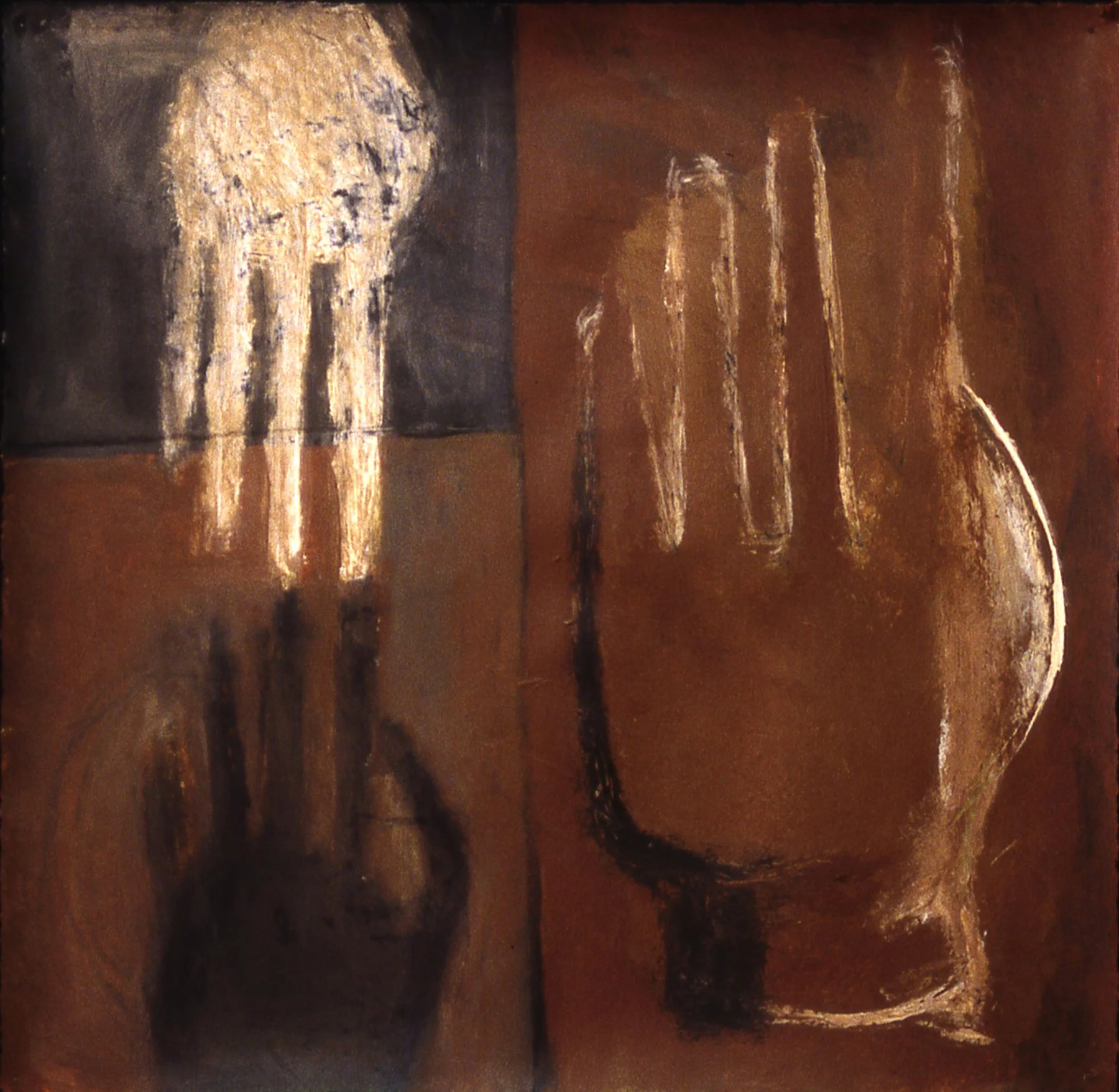 'Shadow', 20" x 20", mixed media on paper